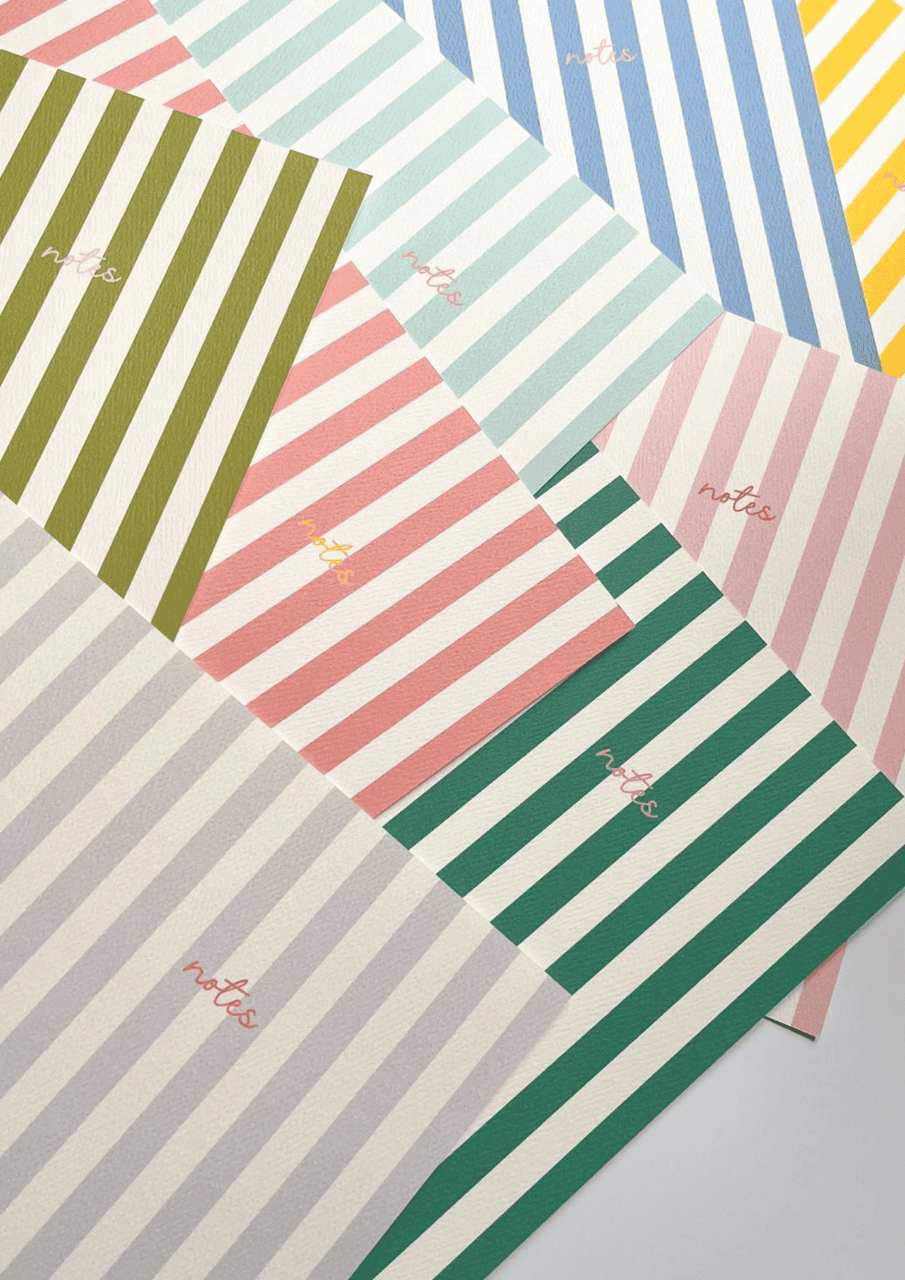 Notizbuch "Stripes" | hellblau | FIN STUDIO - Bild 2
