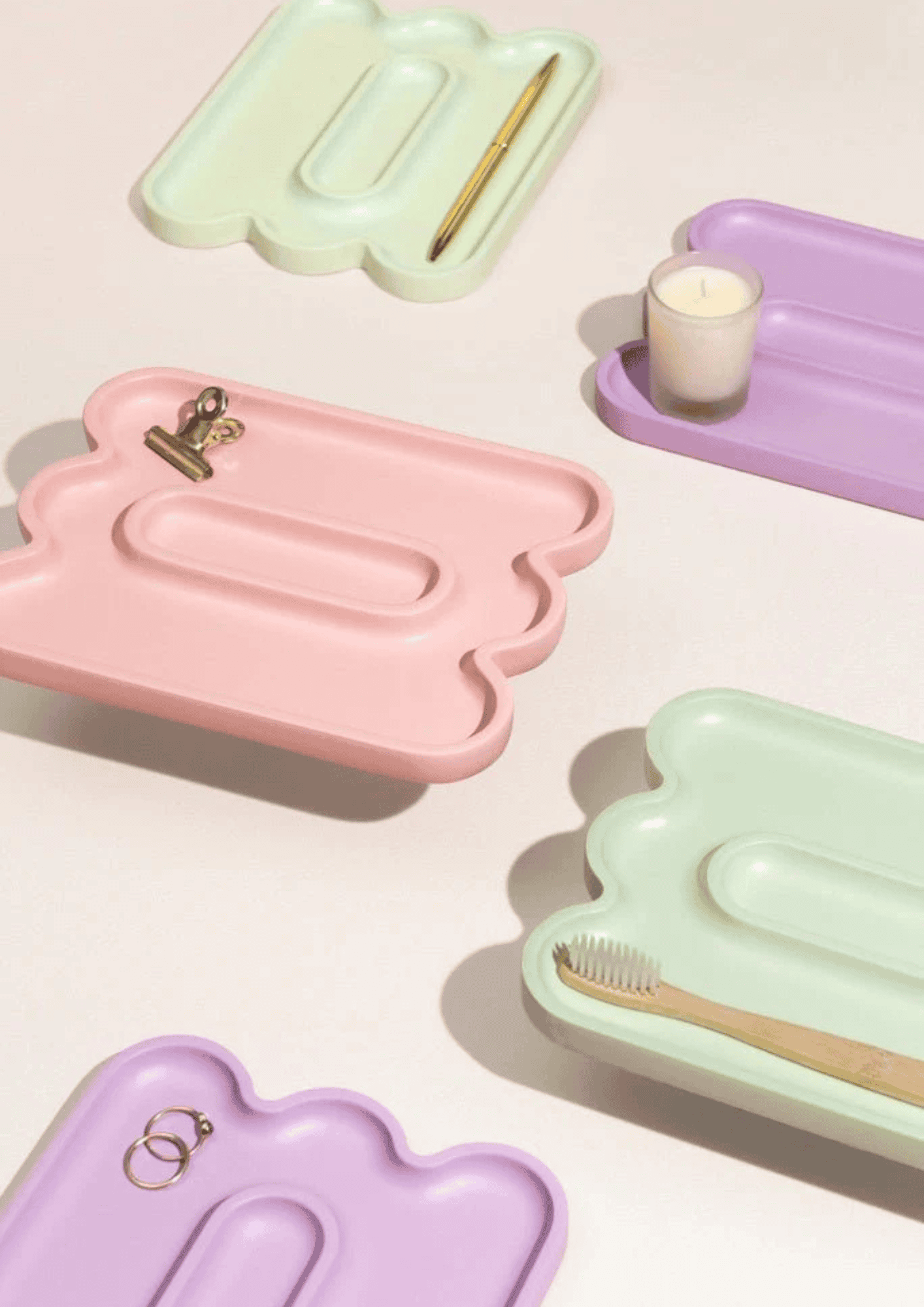 Deko-Tablett "Wave" | rosa | OCTAEVO - Bild 3