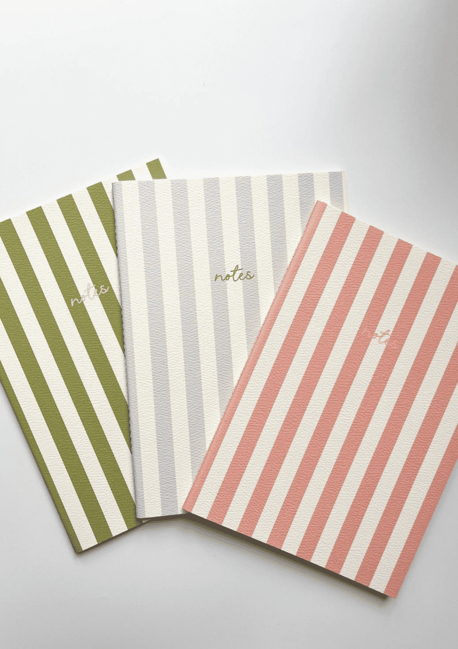 Notizbuch "Stripes" | hellblau | FIN STUDIO - Bild 3