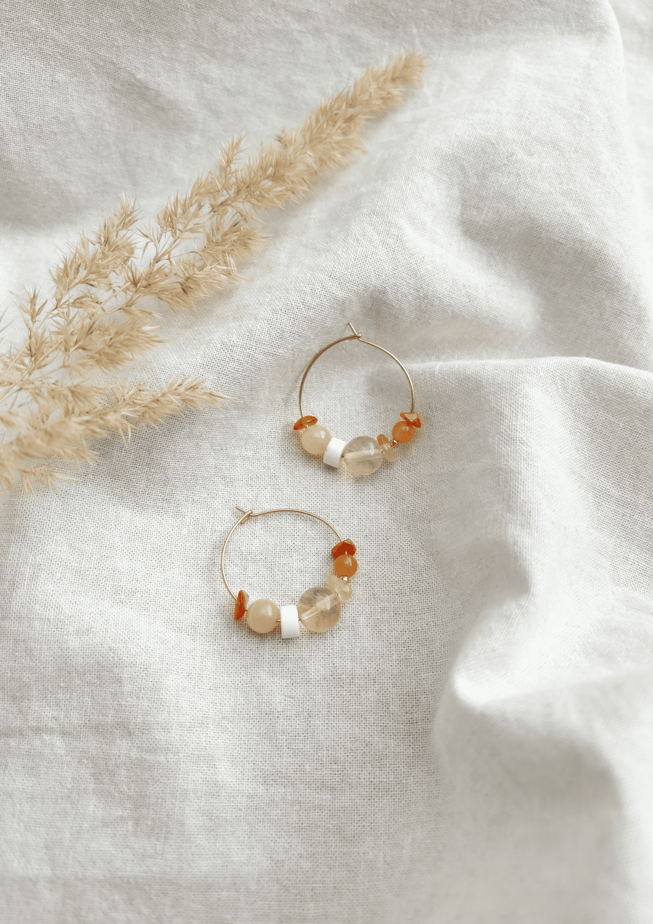 Perlenohrringe ''Siena'' | amber | Allerliebst