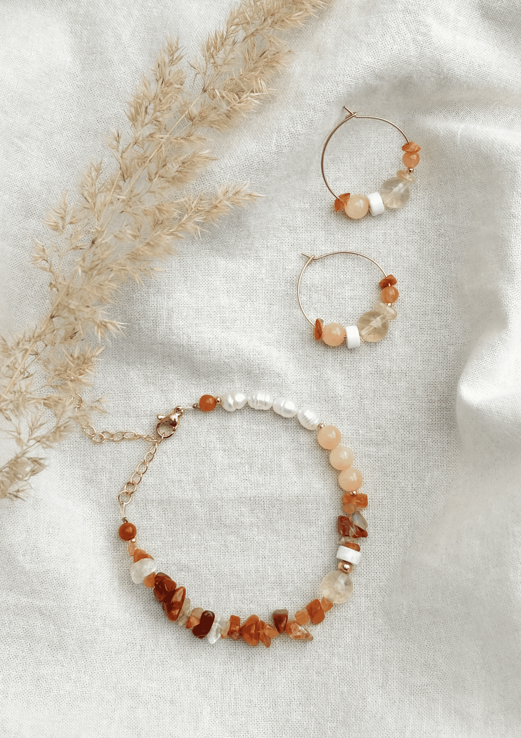 Schmuck-Bundle ''Siena'' | Armband und Ohrringe im Set | amber | Allerliebst