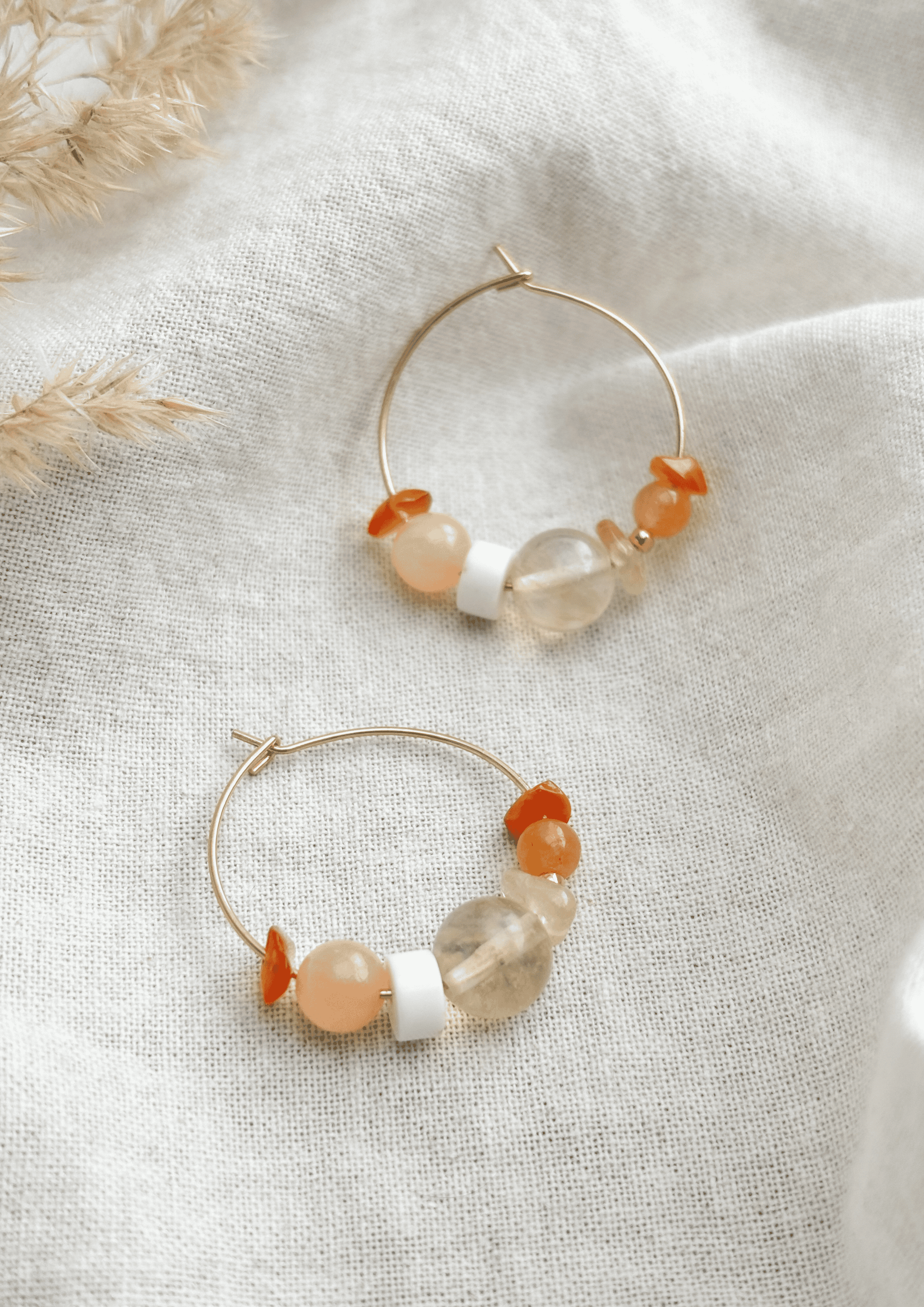 Perlenohrringe ''Siena'' | amber | Allerliebst - Bild 3