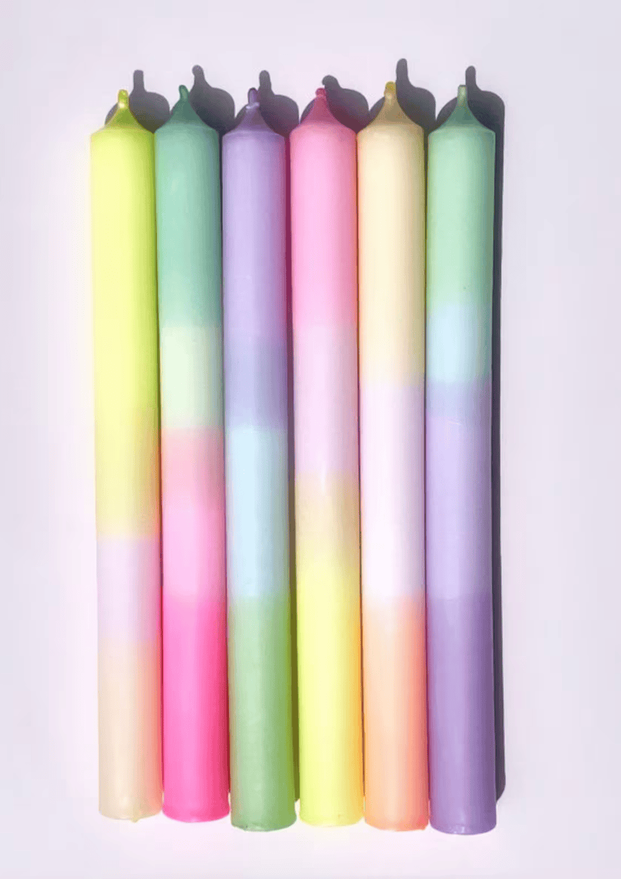 Dip Dye Kerzen 6er-Set ''Mix Neon'' | bunt | STUDIO KUKKA - Bild 2