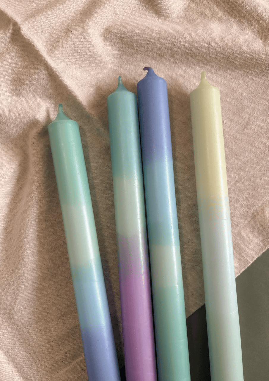 Dip Dye Kerzen 4er-Set ''Mix III'' | bunt | STUDIO KUKKA - Bild 2