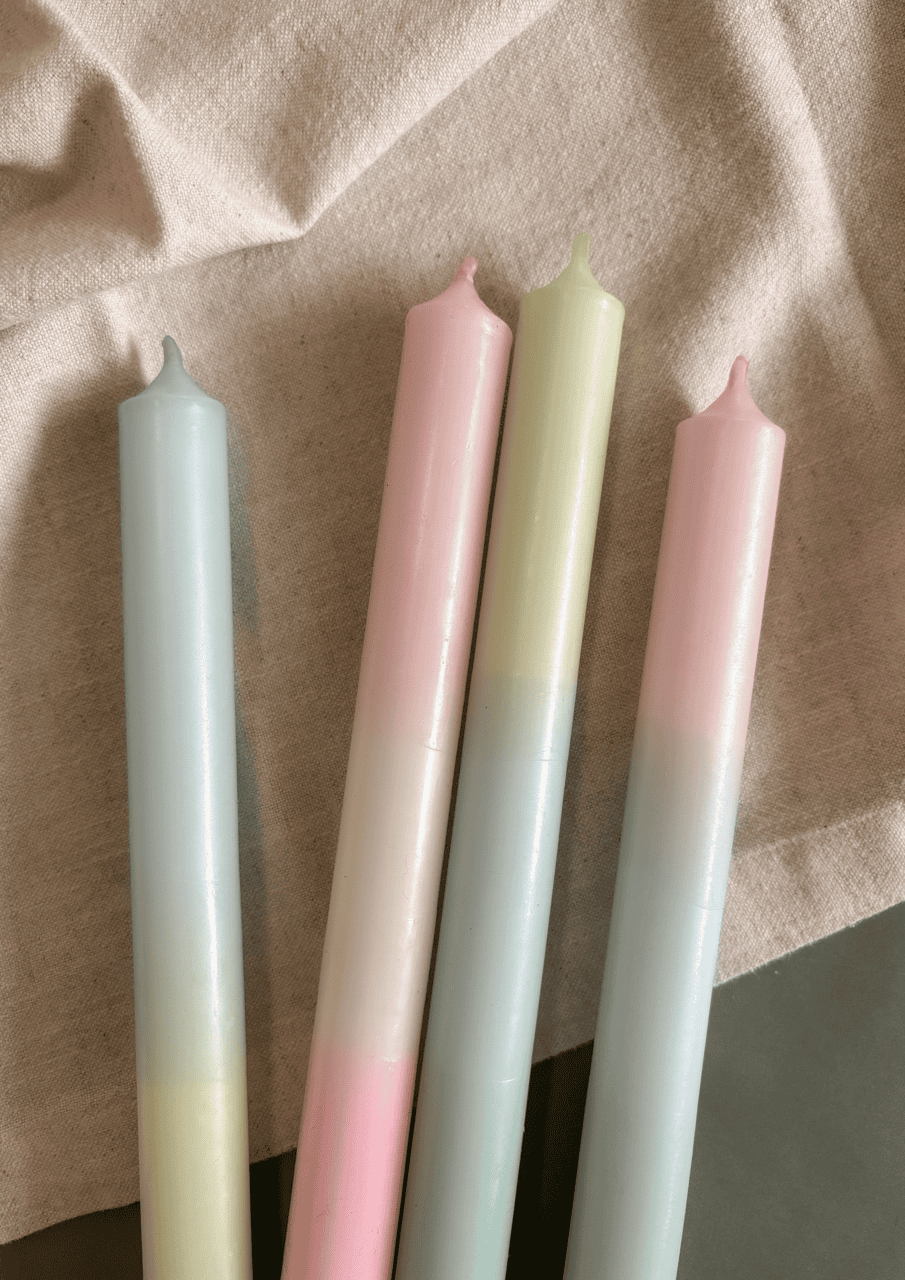 Dip Dye Kerzen 4er-Set ''Mix II'' | bunt | STUDIO KUKKA - Bild 2