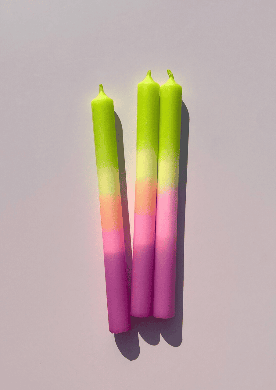Dip Dye Kerzen 3er-Set ''Rainbow'' | bunt | STUDIO KUKKA - Bild 2