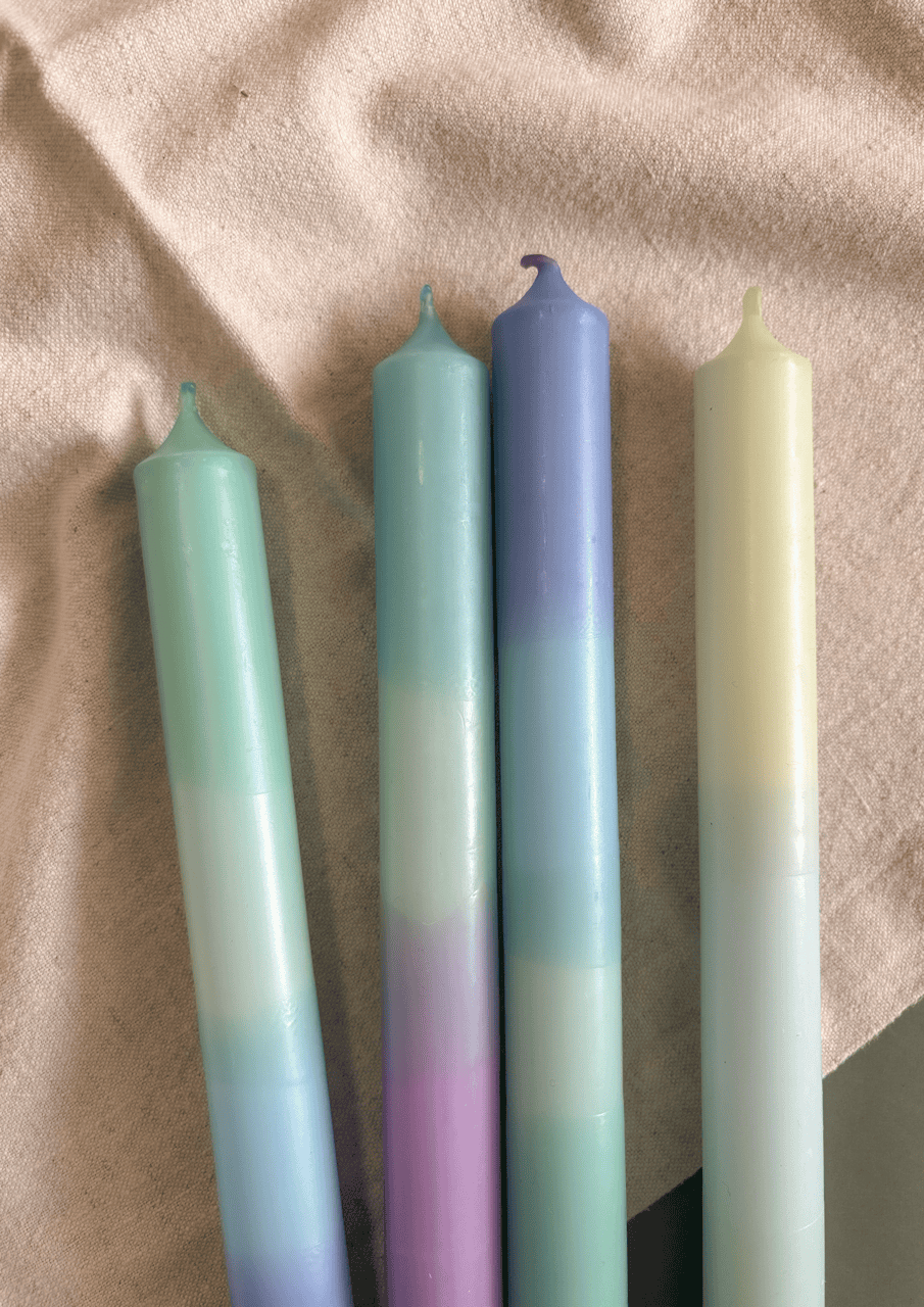 Dip Dye Kerzen 4er-Set ''Mix III'' | bunt | STUDIO KUKKA - Bild 3