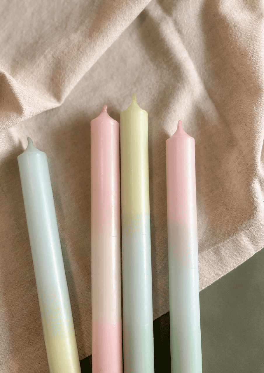 Dip Dye Kerzen 4er-Set ''Mix II'' | bunt | STUDIO KUKKA - Bild 3