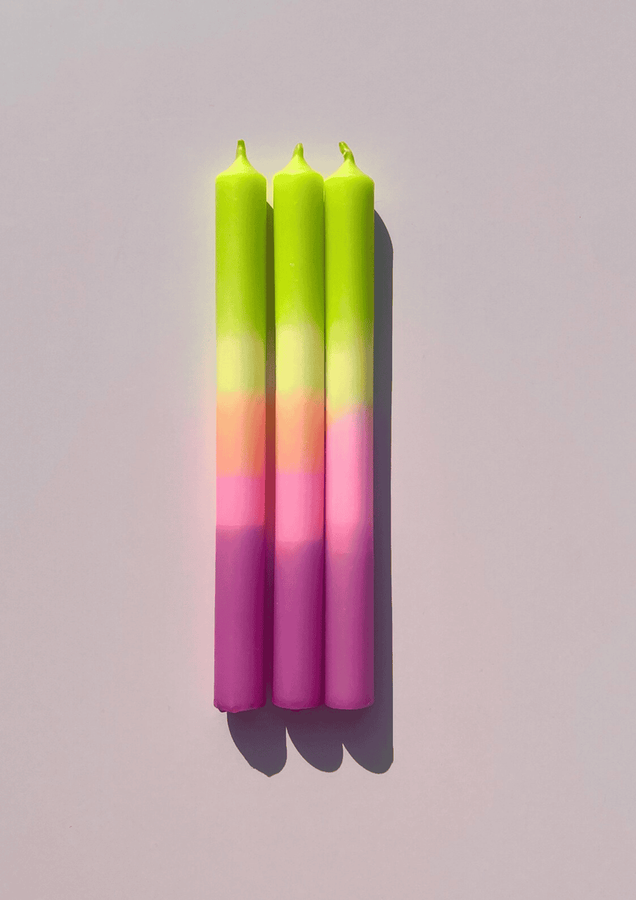 Dip Dye Kerzen 3er-Set ''Rainbow'' | bunt | STUDIO KUKKA - Bild 3