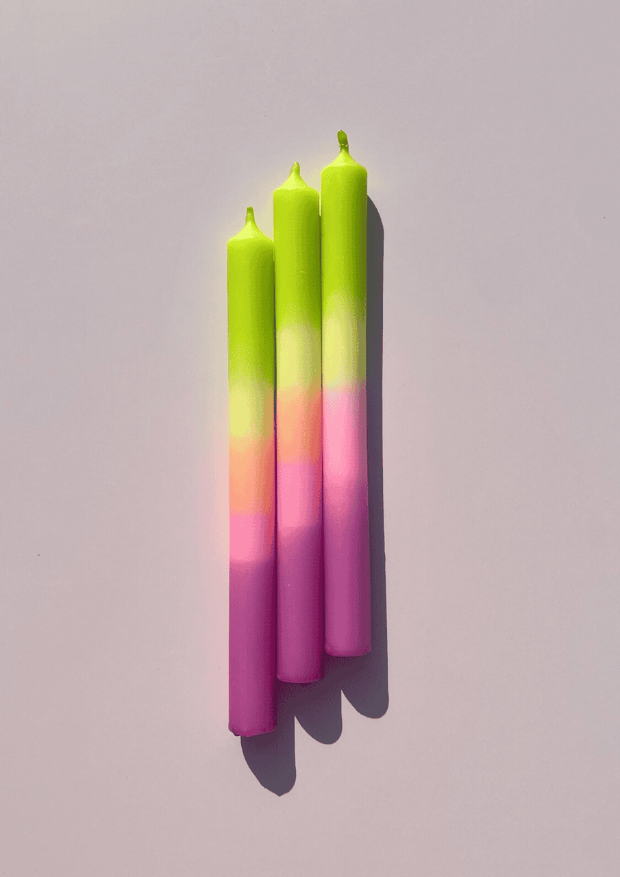 Dip Dye Kerzen 3er-Set ''Rainbow'' | bunt | STUDIO KUKKA - Bild 4