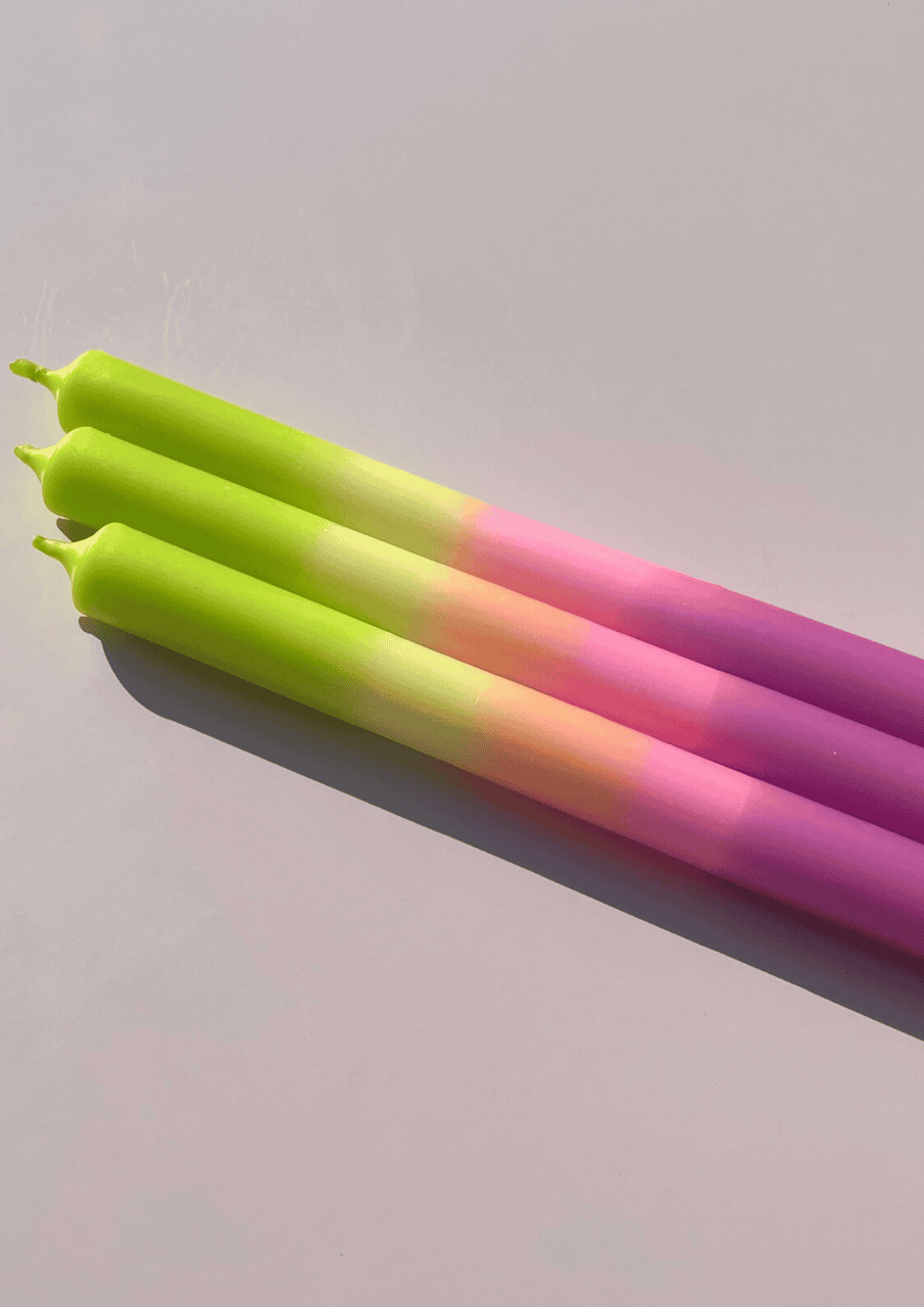 Dip Dye Kerzen 3er-Set ''Rainbow'' | bunt | STUDIO KUKKA - Bild 5