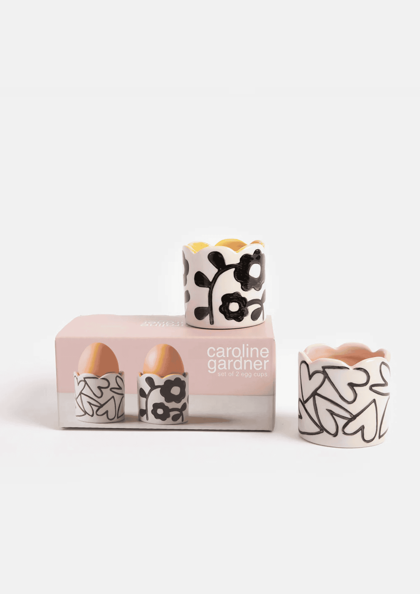 Eierbecher ''Flower/Heart'' 2er Set | bunt | CAROLINE GARDNER - Thumbnail-Bild 5