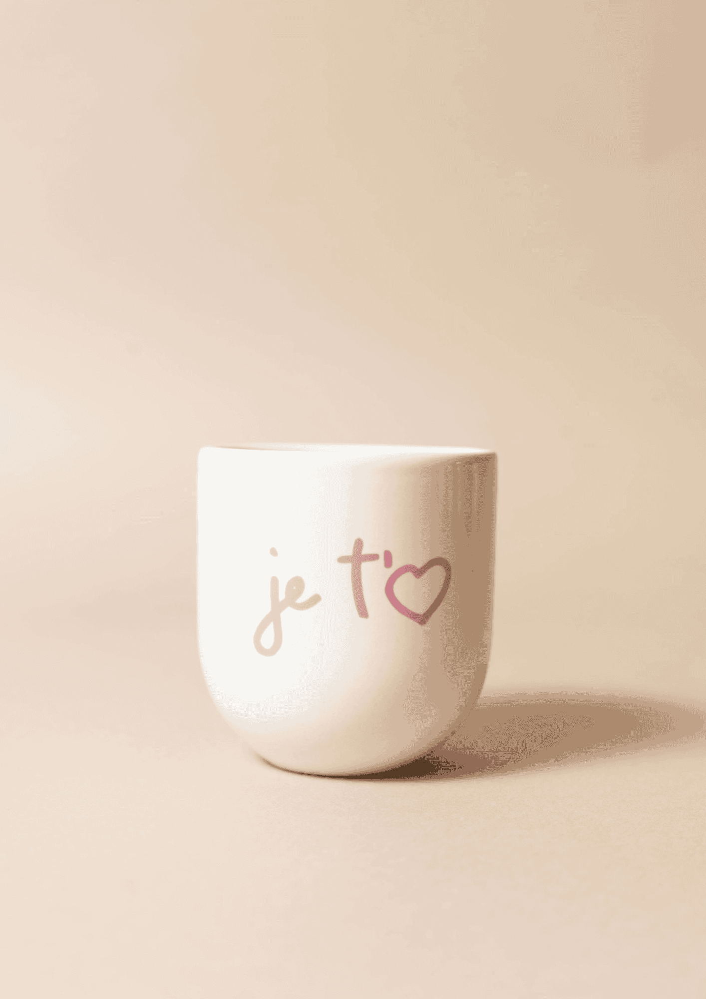 Statement Tasse "Je t'aime" | cremeweiß/flieder | SISI, HOUSE OF STYLE