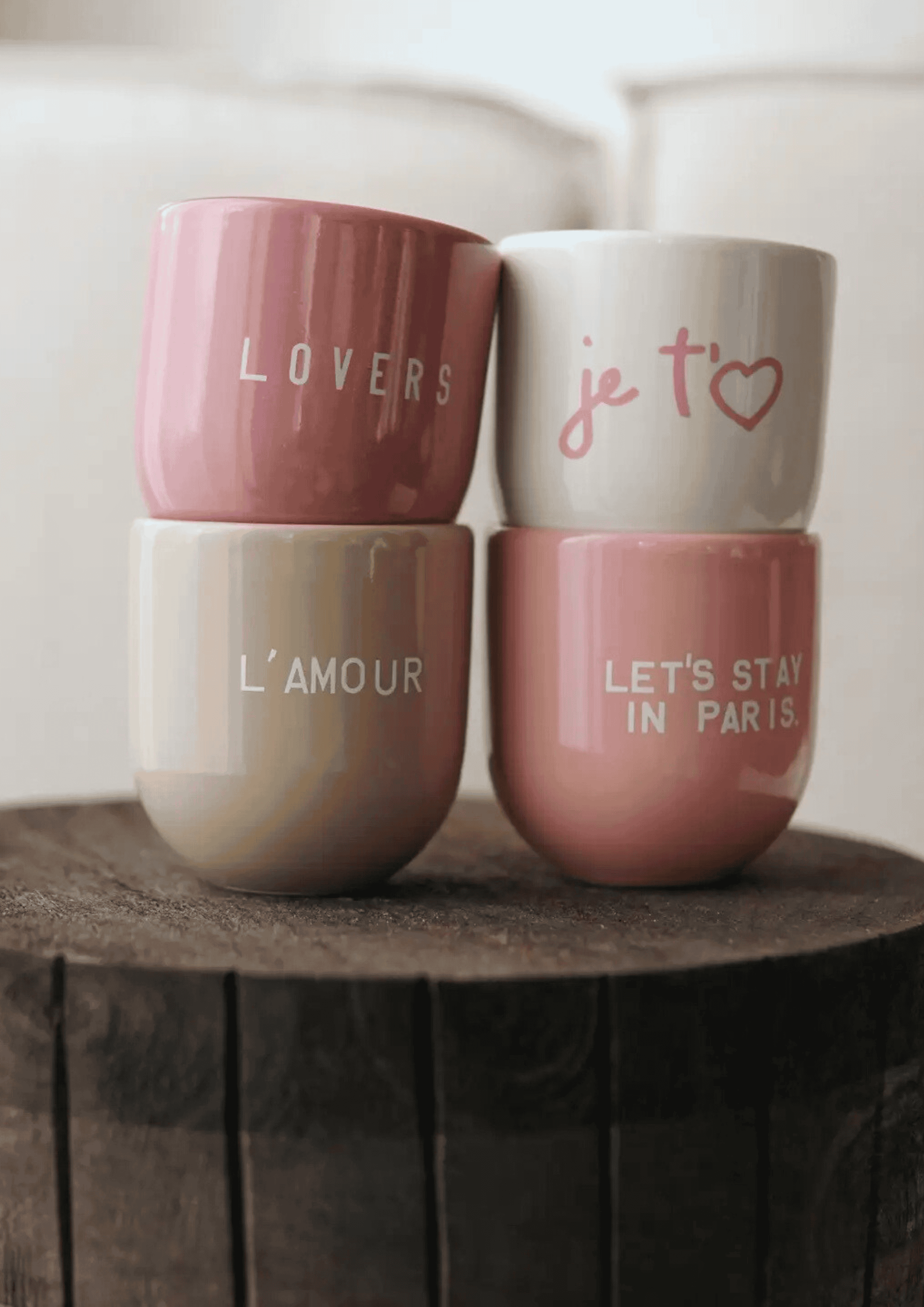 Statement Tasse "Je t'aime" | cremeweiß/flieder | SISI, HOUSE OF STYLE - Bild 2