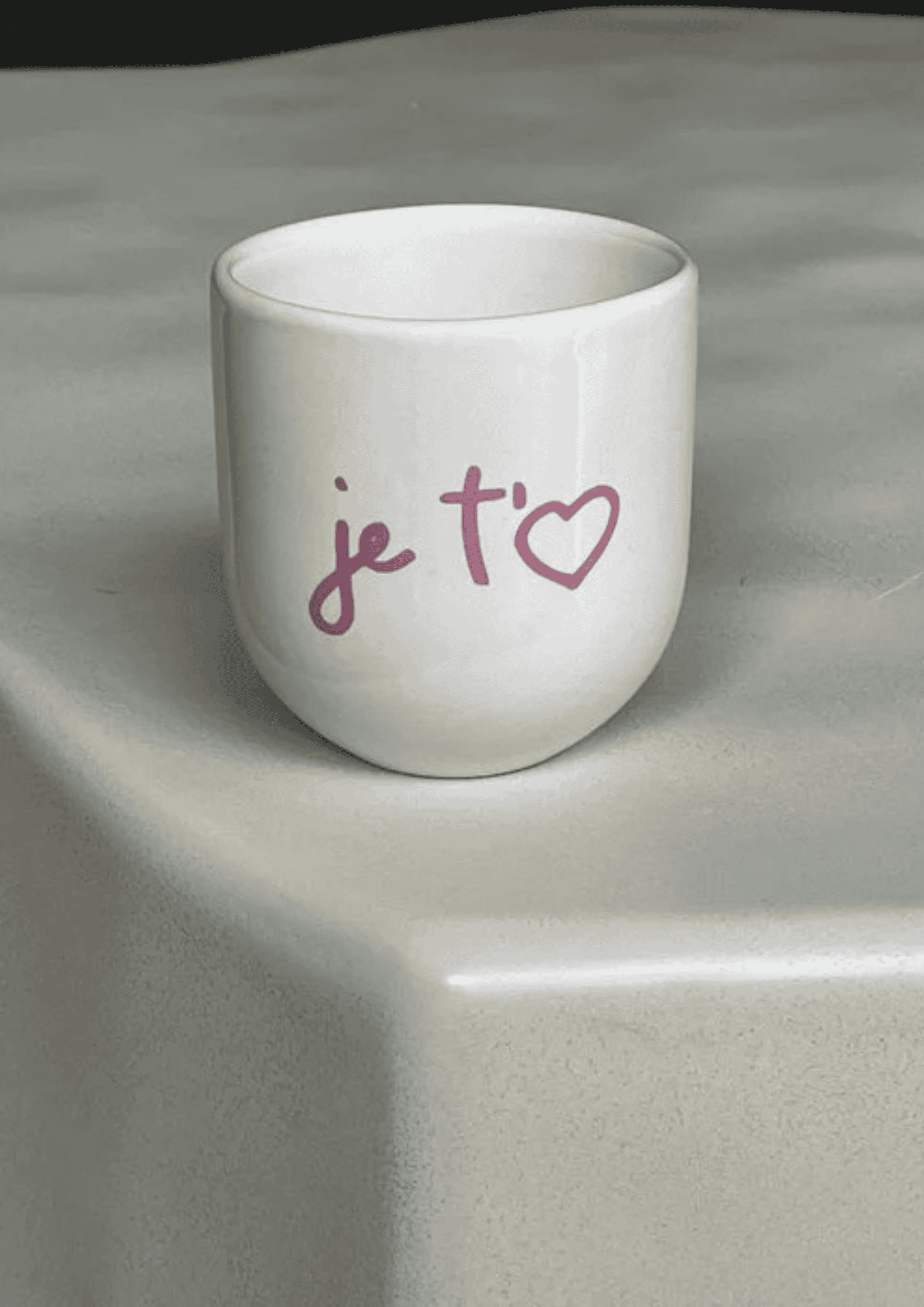 Statement Tasse "Je t'aime" | cremeweiß/flieder | SISI, HOUSE OF STYLE - Bild 3