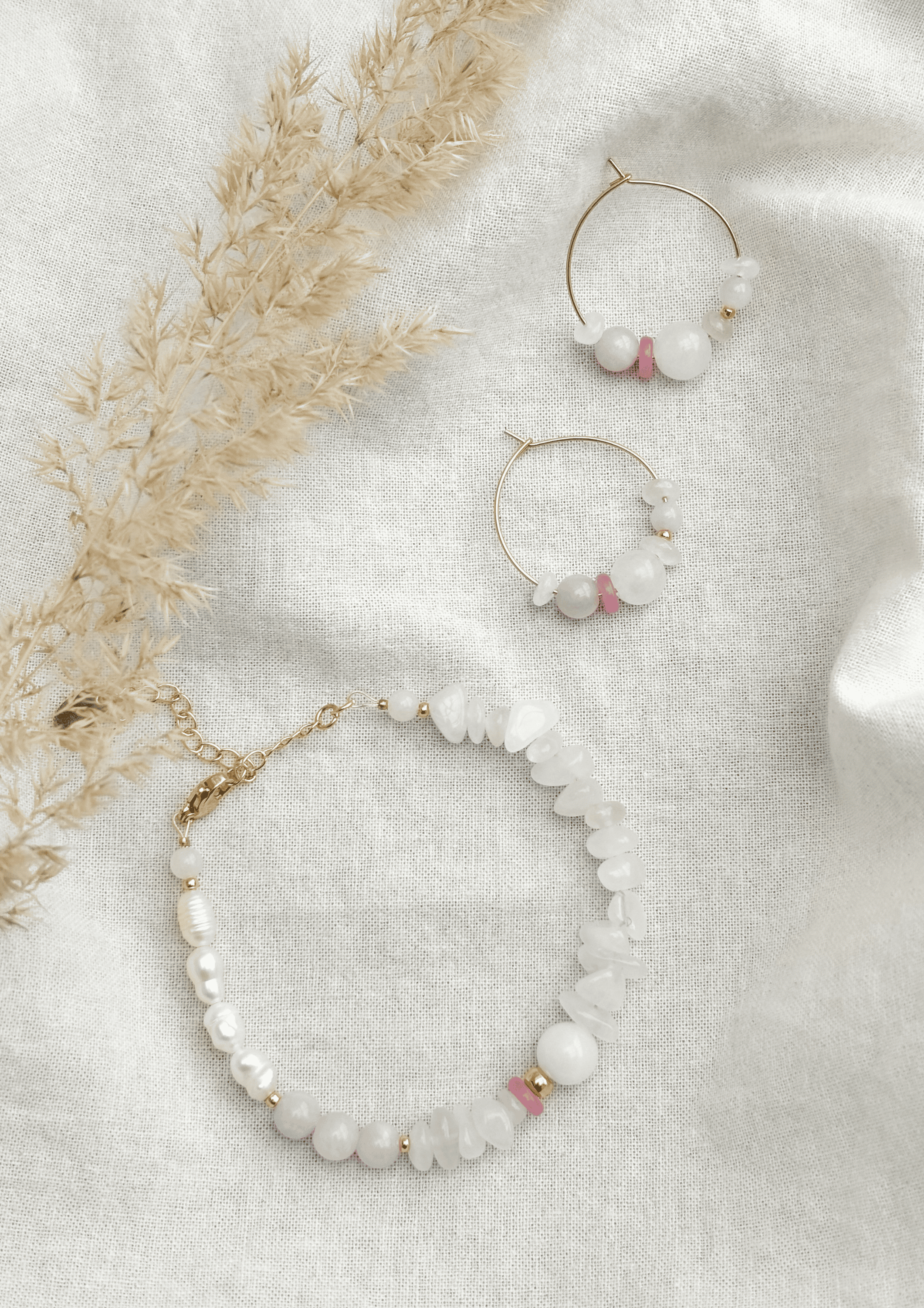 Schmuck-Bundle ''Elodie'' | Armband und Ohrringe im Set | flieder | Allerliebst