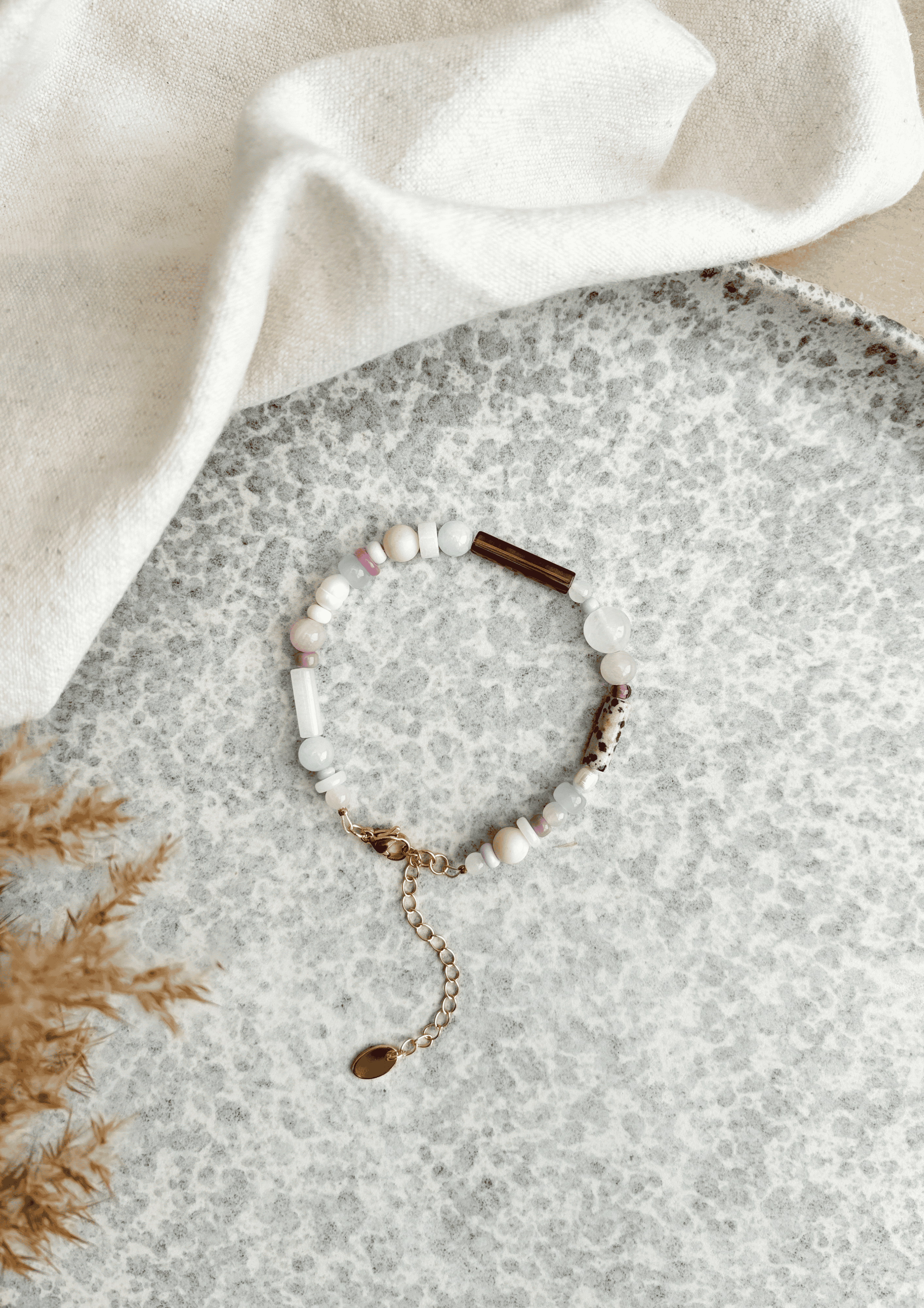 Perlenarmband ''Annelie'' | flieder/hellblau | Allerliebst