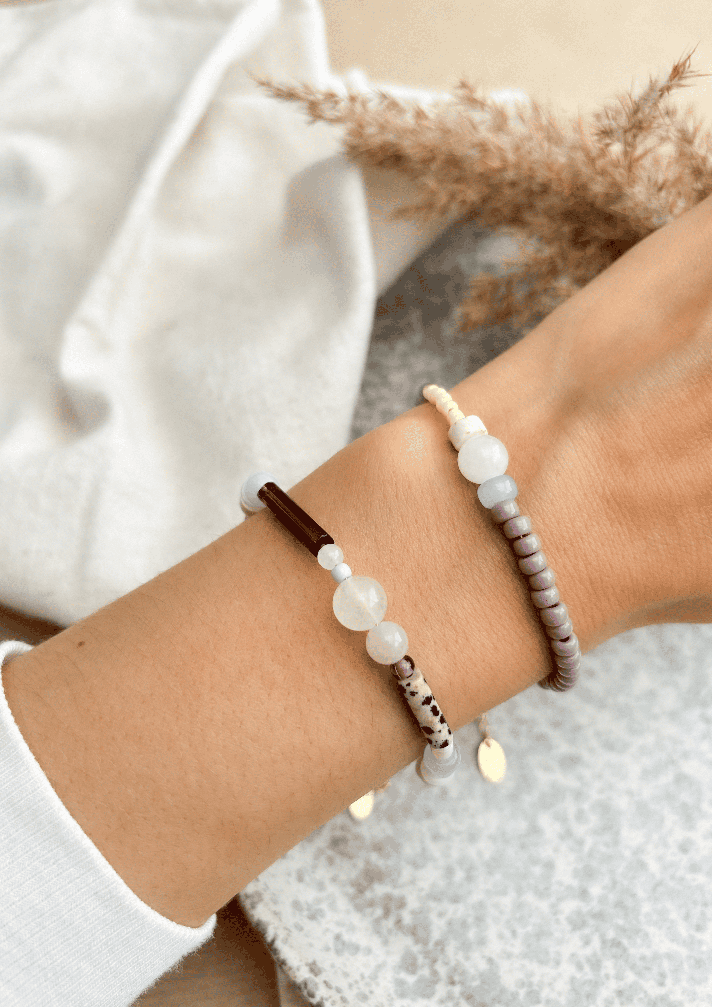 Perlenarmband ''Annelie'' | flieder/hellblau | Allerliebst - Bild 7