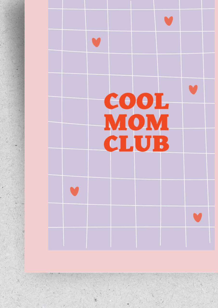 Karte ''Cool Mom Club'' | flieder/rot | HELLOPINLIN - Bild 2