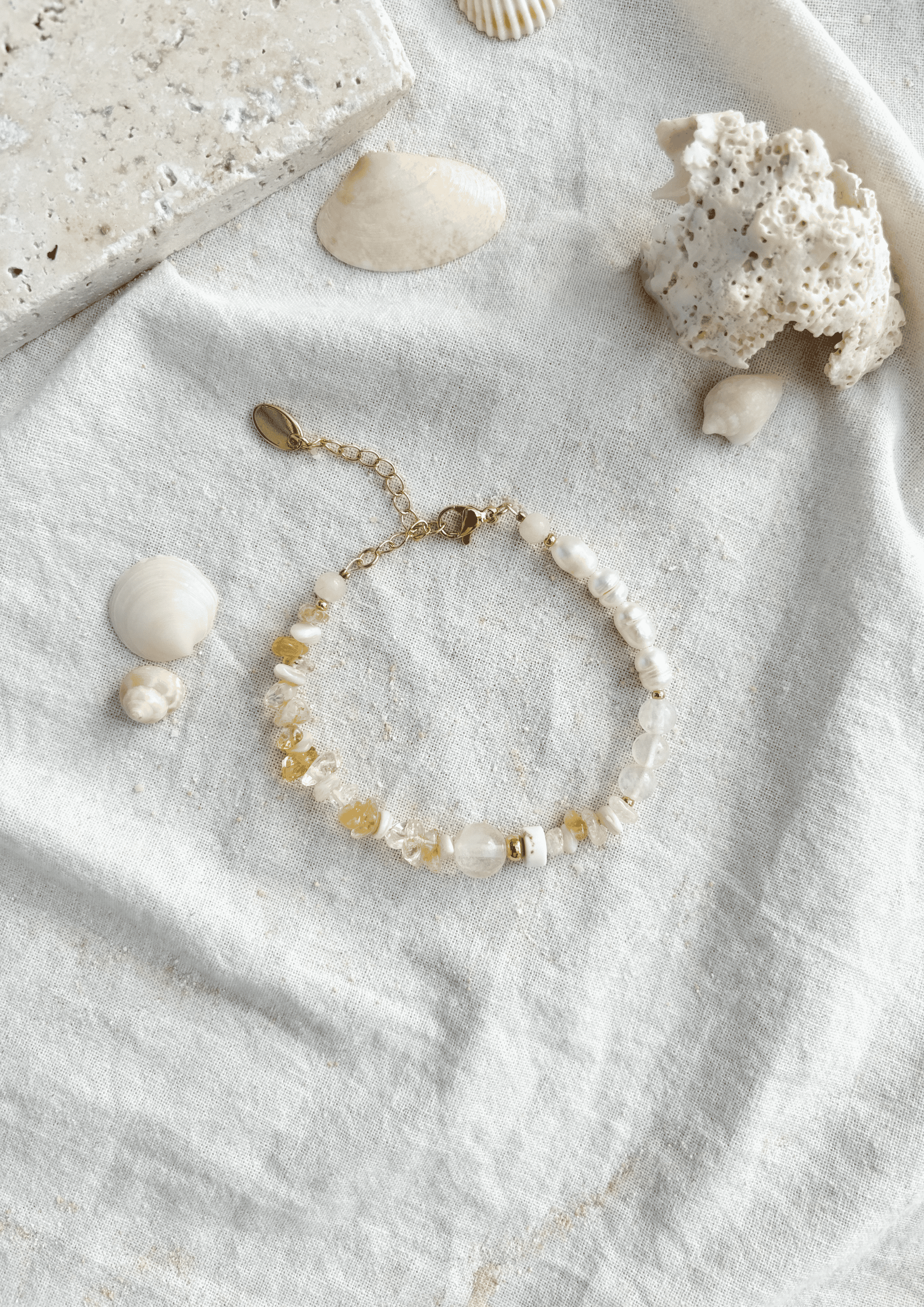 Schmuck-Bundle ''Soleia'' | Armband und Ohrringe im Set | gelb | Allerliebst - Bild 3