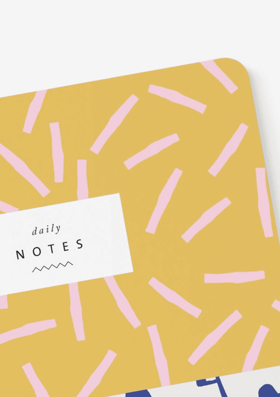 Notizbuch "Pattern" | gelb/blau | TYPEALIVE - Bild 2