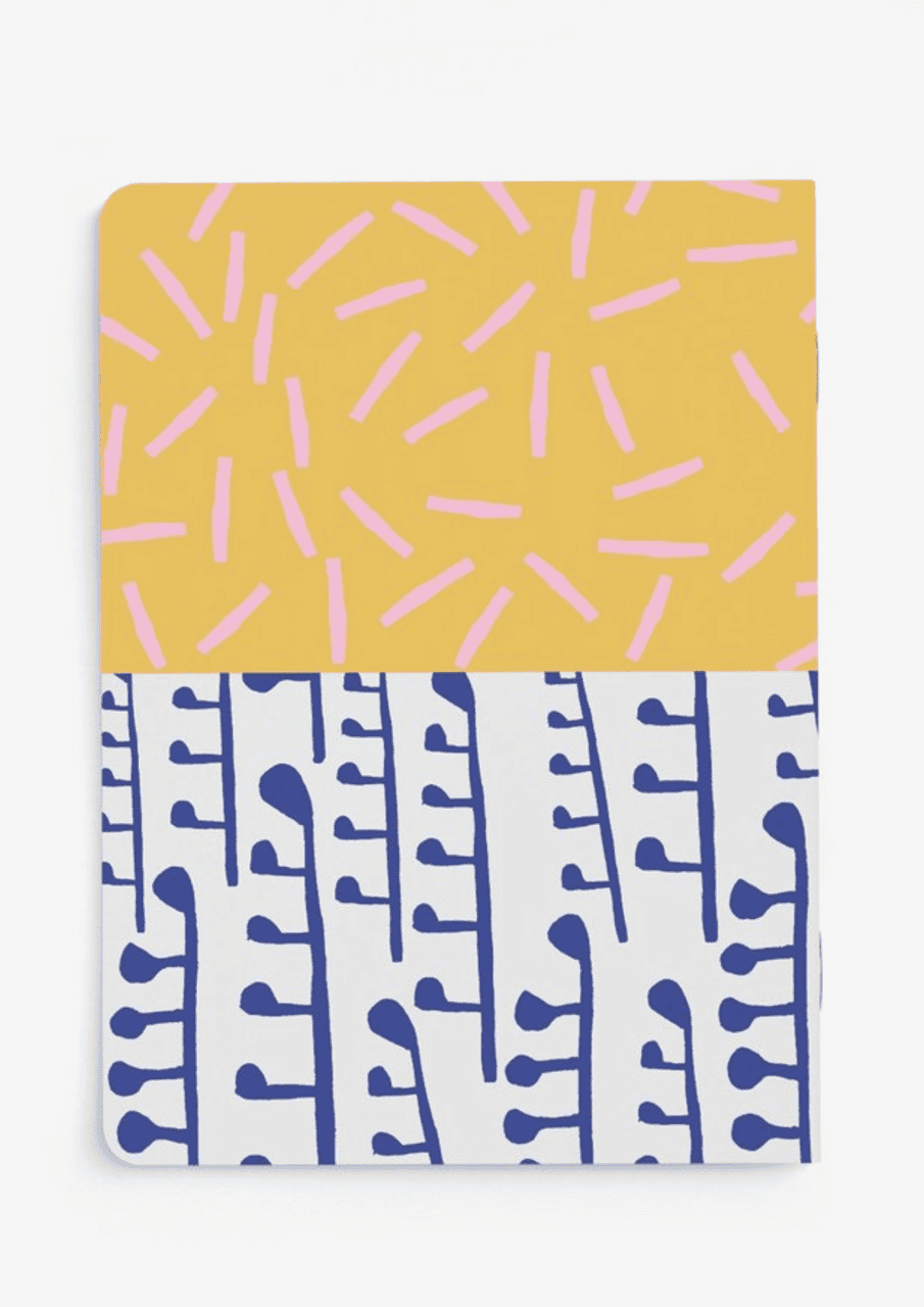 Notizbuch "Pattern" | gelb/blau | TYPEALIVE - Bild 3