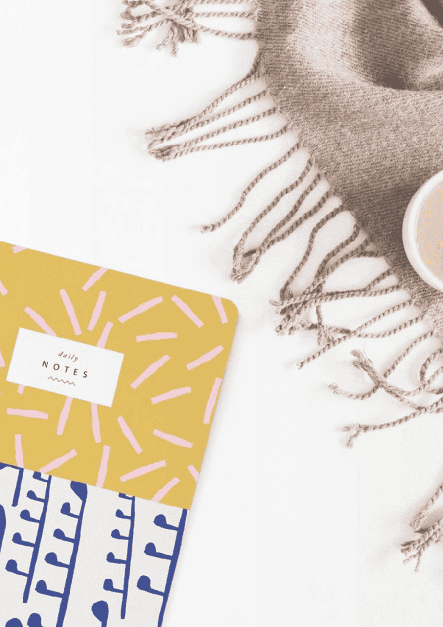 Notizbuch "Pattern" | gelb/blau | TYPEALIVE - Bild 4