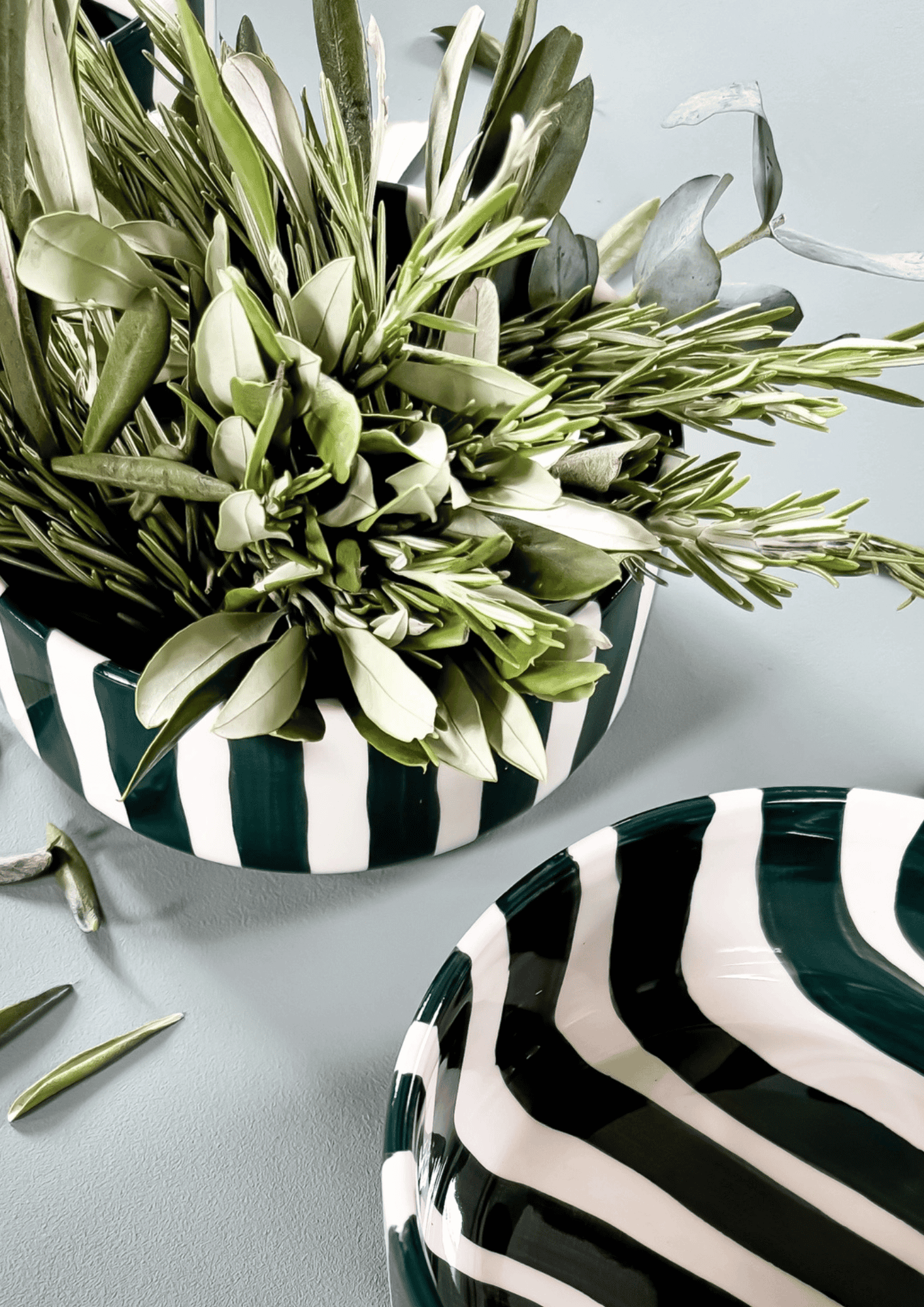 Keramikschale ''Stripes'' | gentle green | MAGAZIN MINORI - Bild 3