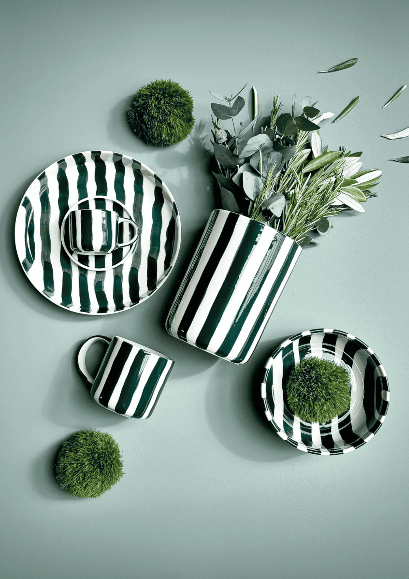 Keramikschale ''Stripes'' | gentle green | MAGAZIN MINORI - Bild 6