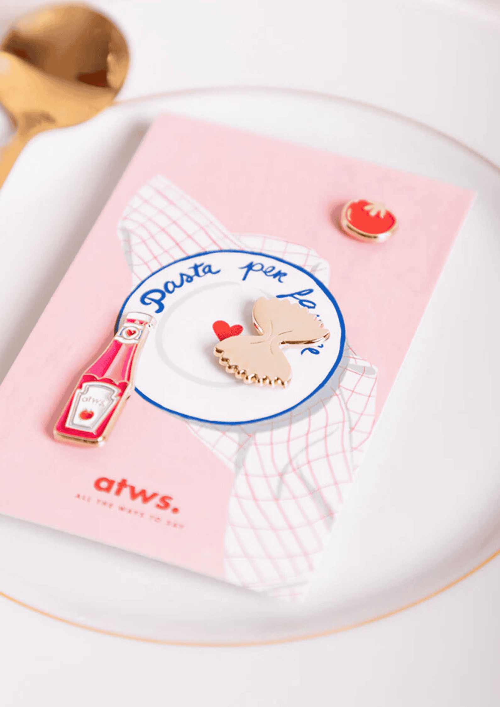Pins ''Pasta Lover'' | gold | ALL THE WAYS TO SAY - Bild 3