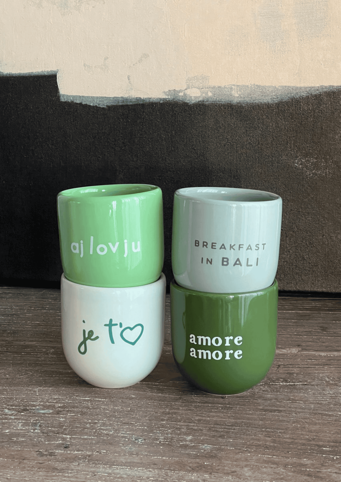 Statement Tasse "amore amore" | grün/weiß | SISI, HOUSE OF STYLE - Bild 3