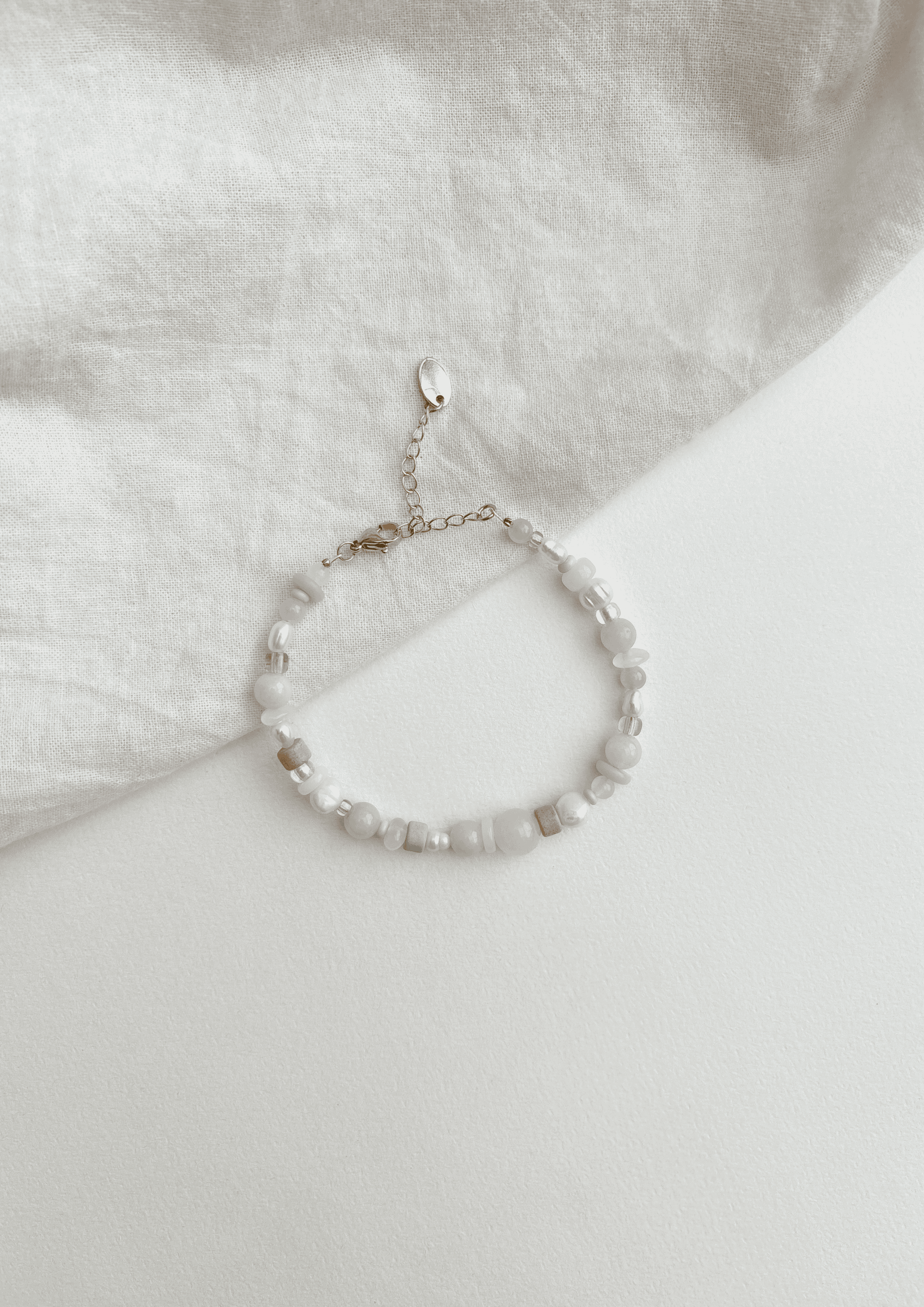 Perlenarmband ''Elani'' | hellblau/rose | Allerliebst - Bild 6