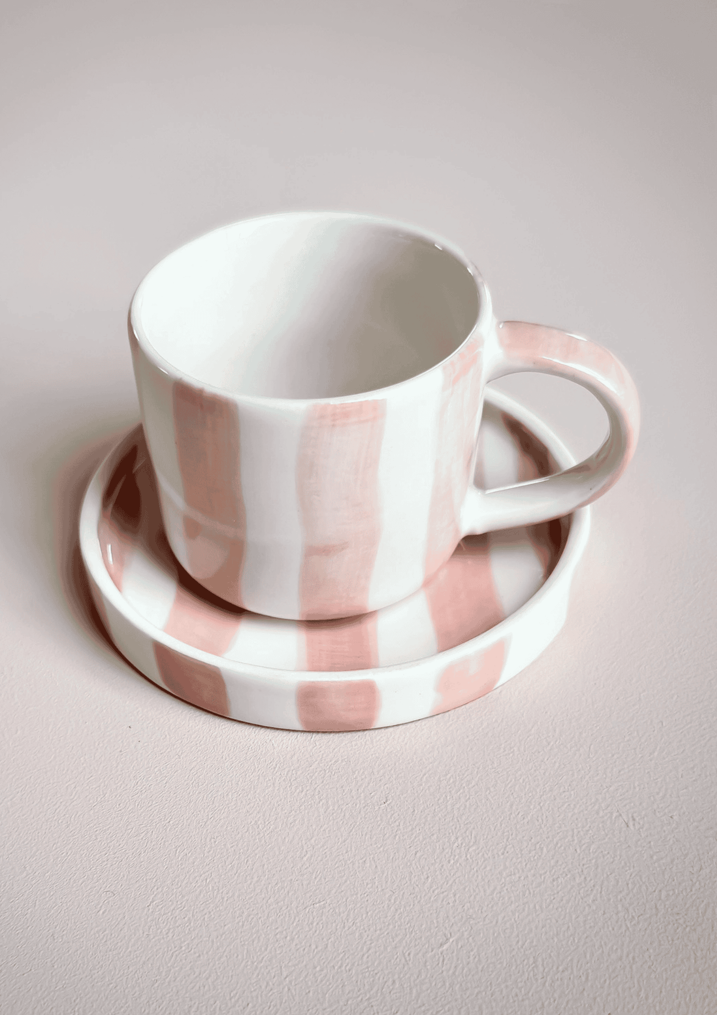 Espresso Tassen ''Stripes'' 2er Set | incanto rose | MAGAZIN MINORI