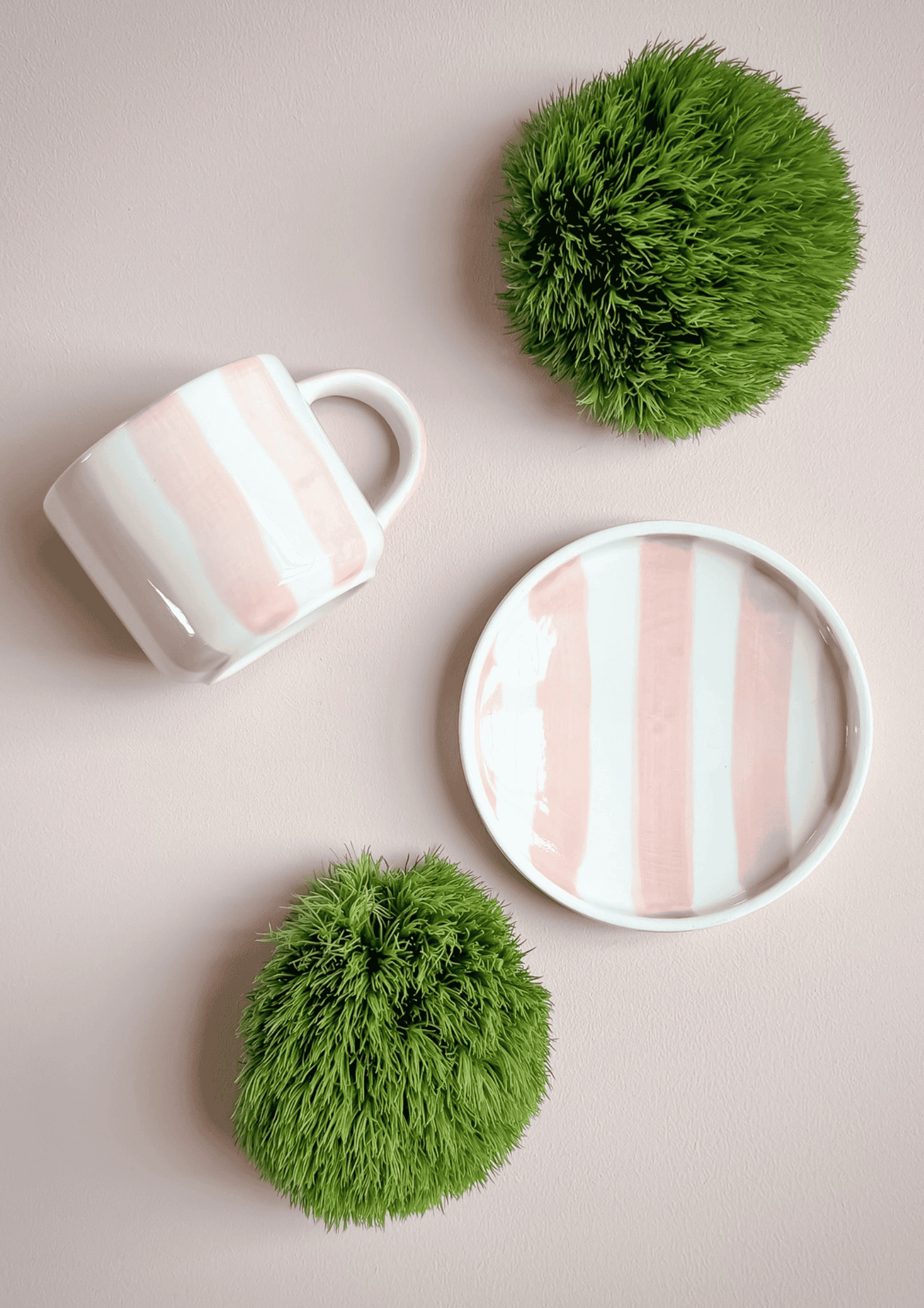 Espresso Tassen ''Stripes'' 2er Set | incanto rose | MAGAZIN MINORI - Bild 3