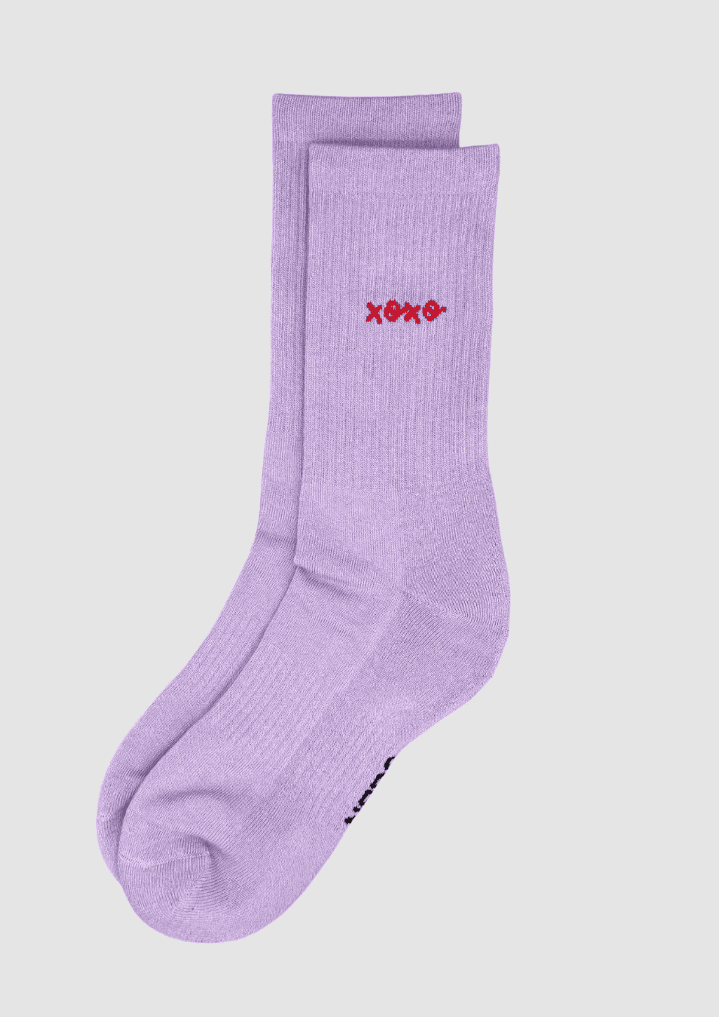 Statement Socken ''Xoxo'' | Größe 35-38 | lila/rot | NO BAD DAYS CLUB
