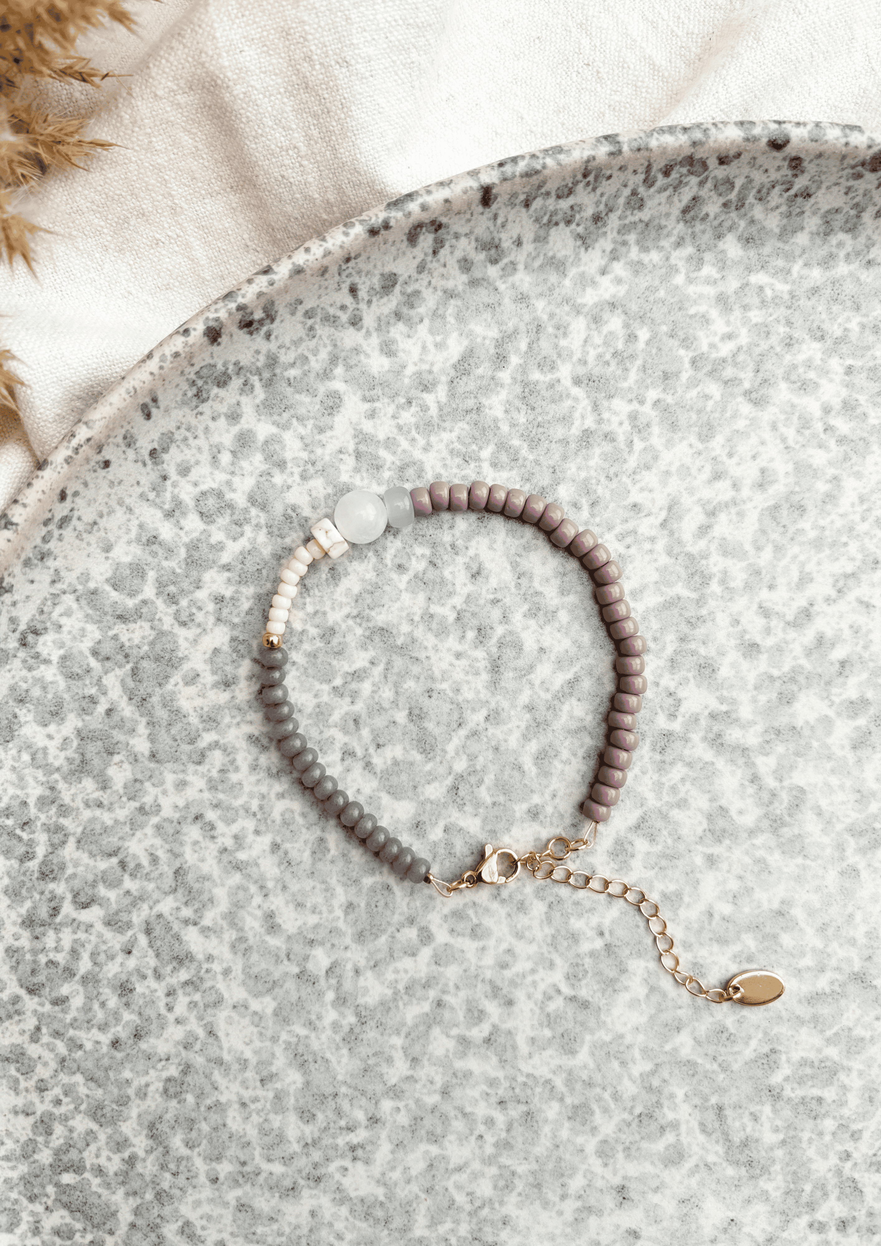 Perlenarmband ''Anouk'' | lila/stone | Allerliebst - Bild 2