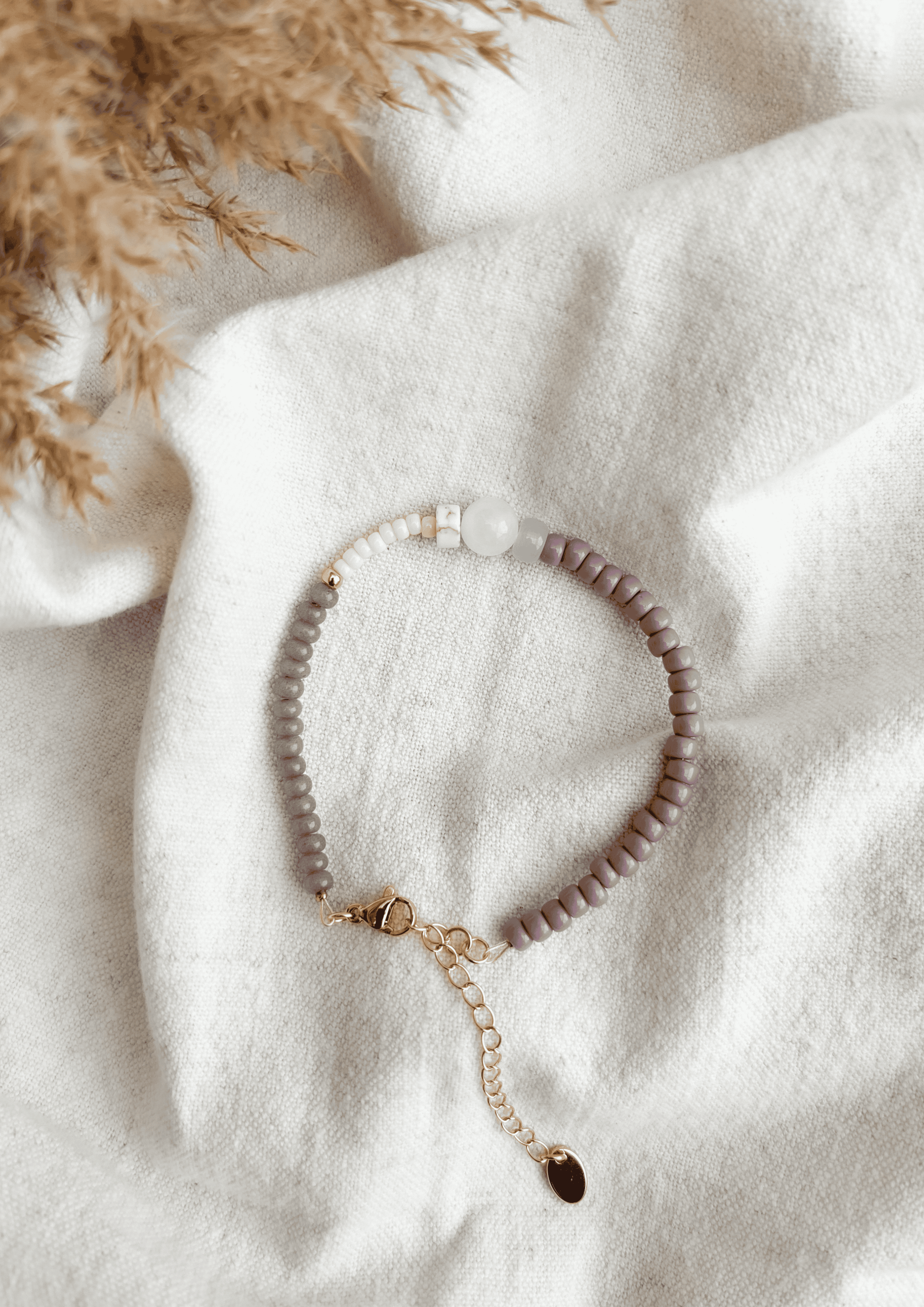 Perlenarmband ''Anouk'' | lila/stone | Allerliebst - Bild 3