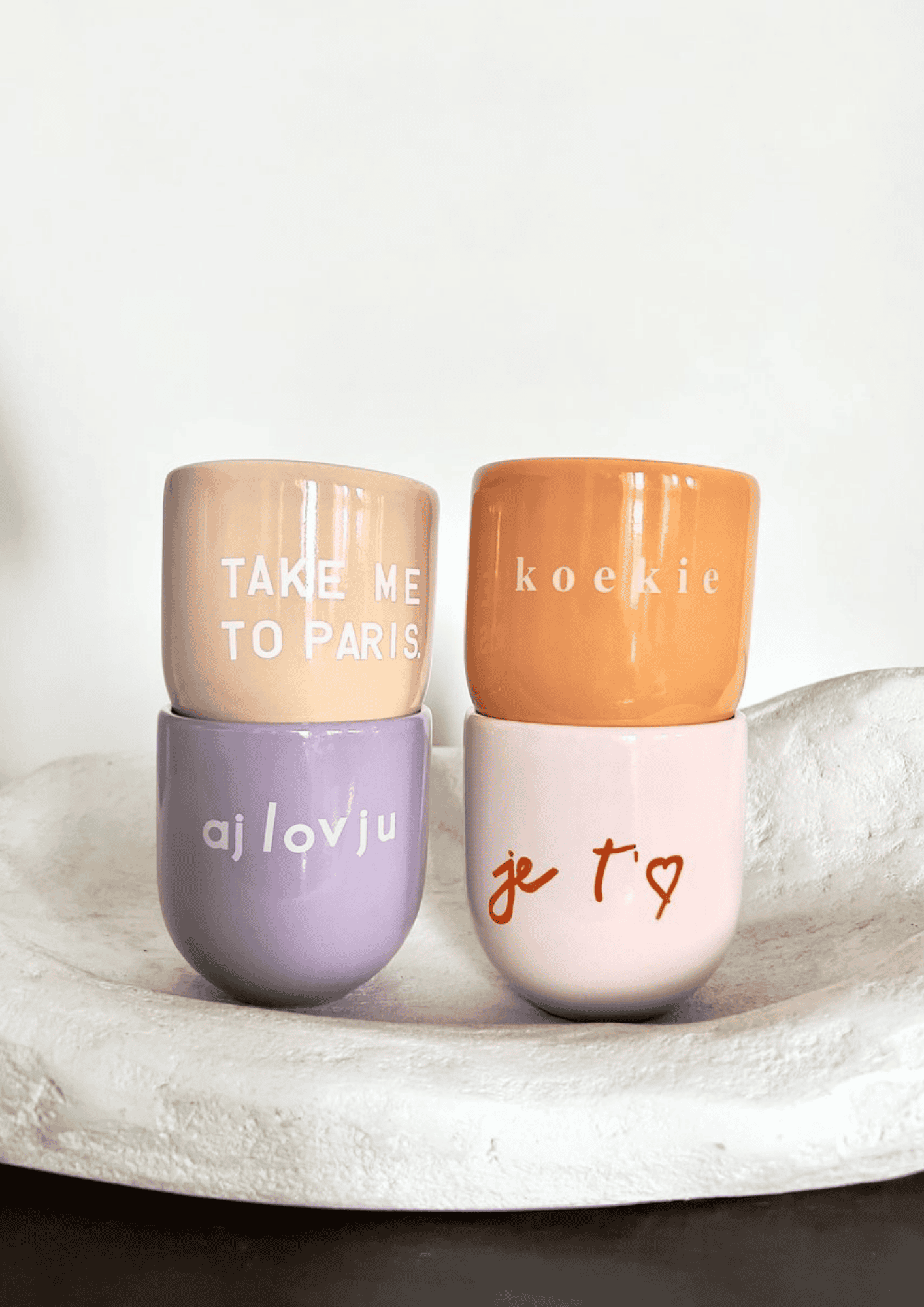 Statement Tasse "Aj lov ju" | lila/weiß | SISI, HOUSE OF STYLE - Bild 4
