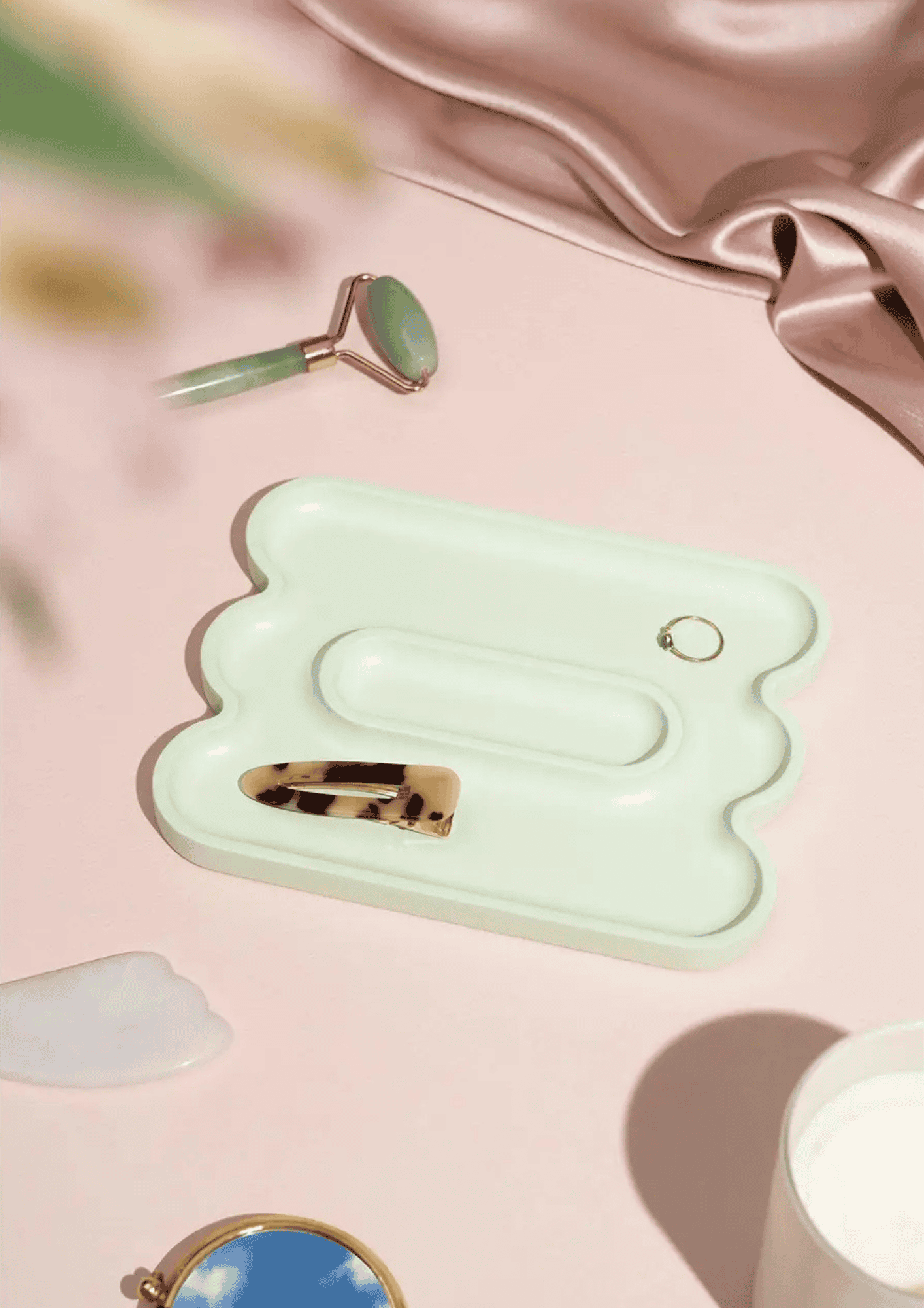 Deko-Tablett "Wave" | mint | OCTAEVO - Bild 1