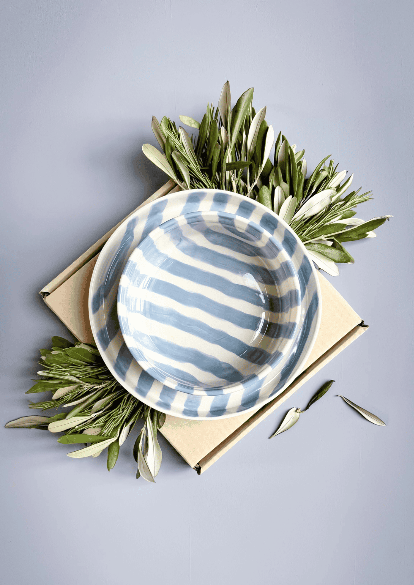 Keramikschale ''Stripes'' | morning azzurro | MAGAZIN MINORI - Bild 2