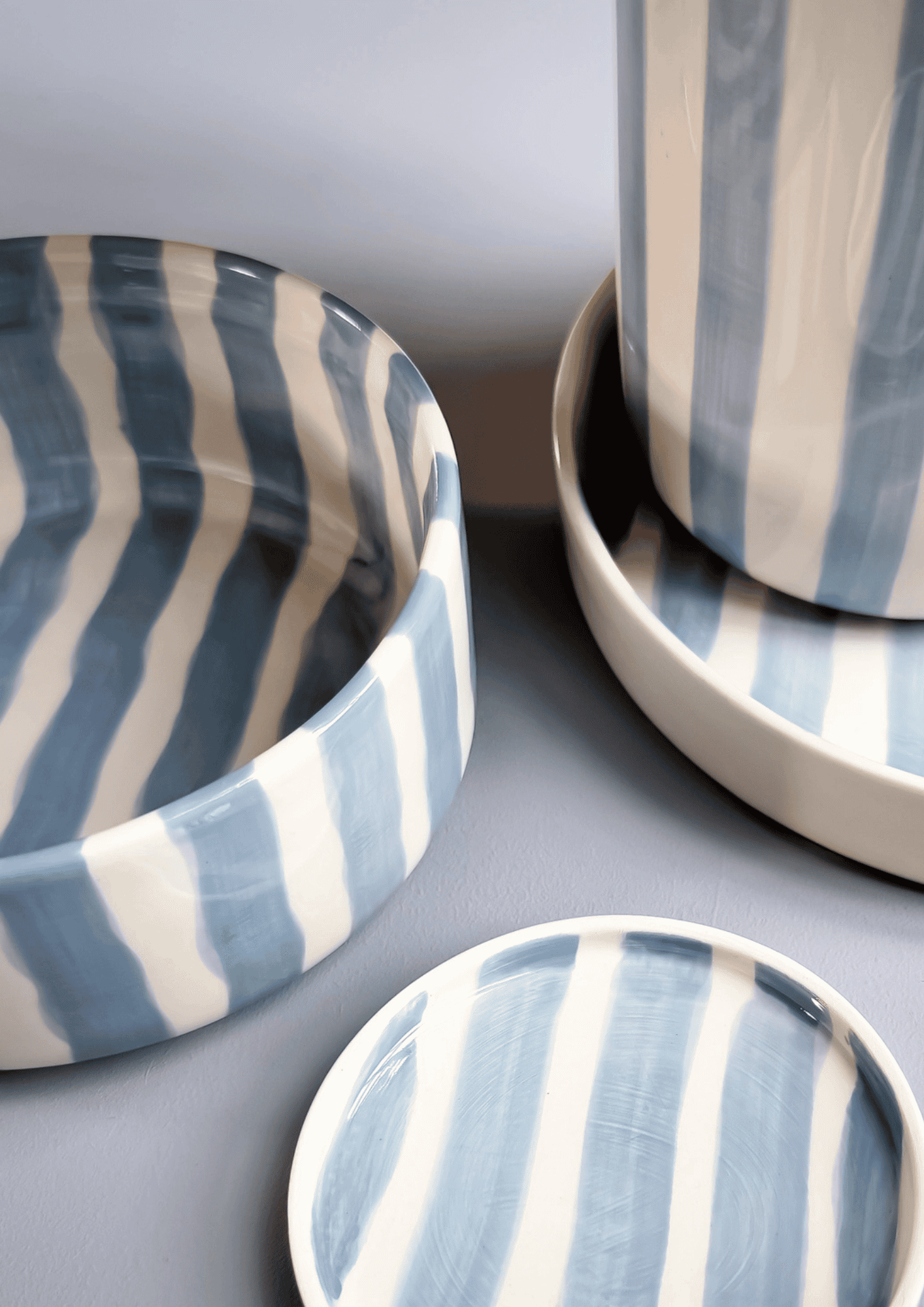 Keramikschale ''Stripes'' | morning azzurro | MAGAZIN MINORI - Bild 4