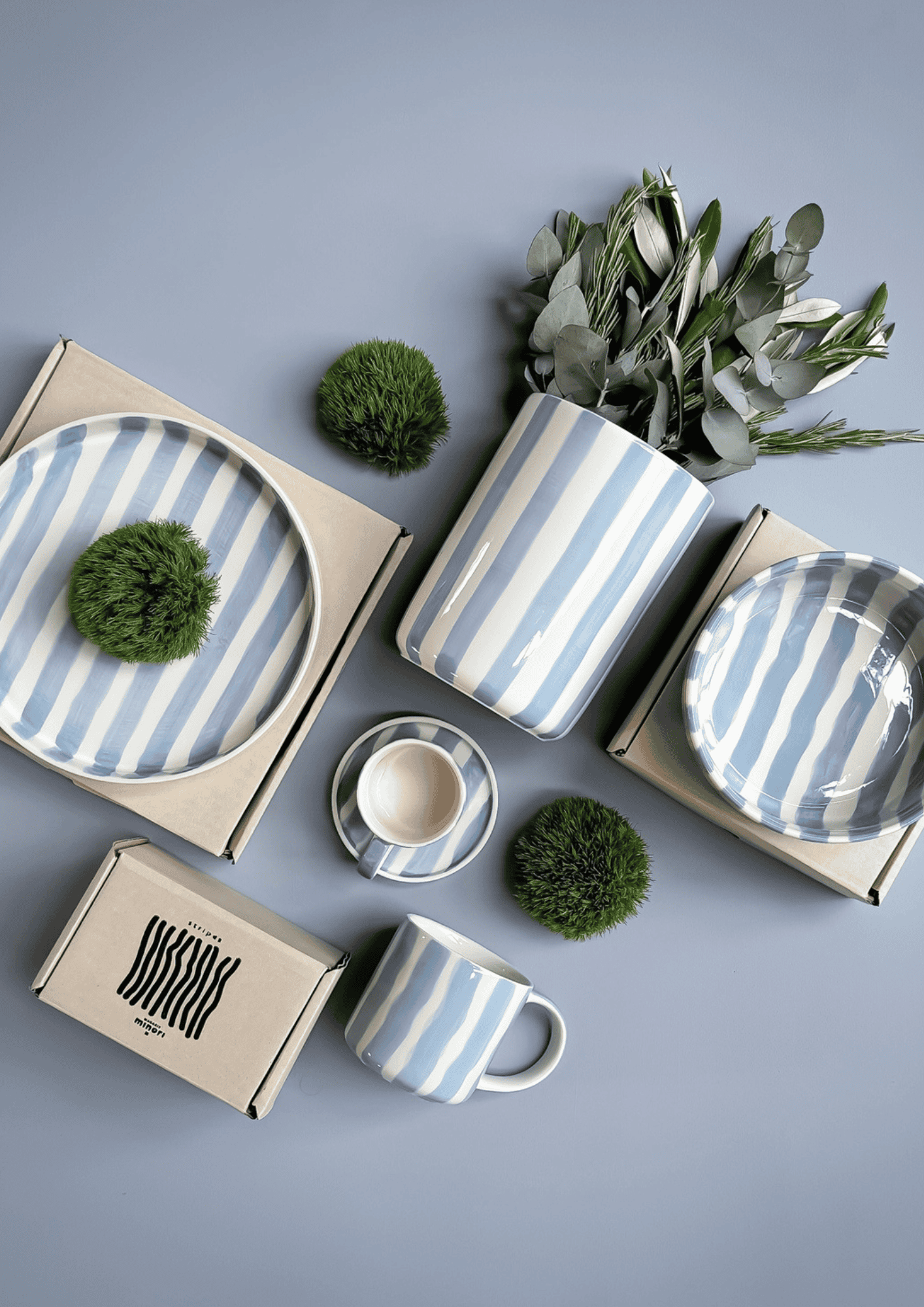 Keramikschale ''Stripes'' | morning azzurro | MAGAZIN MINORI - Bild 6