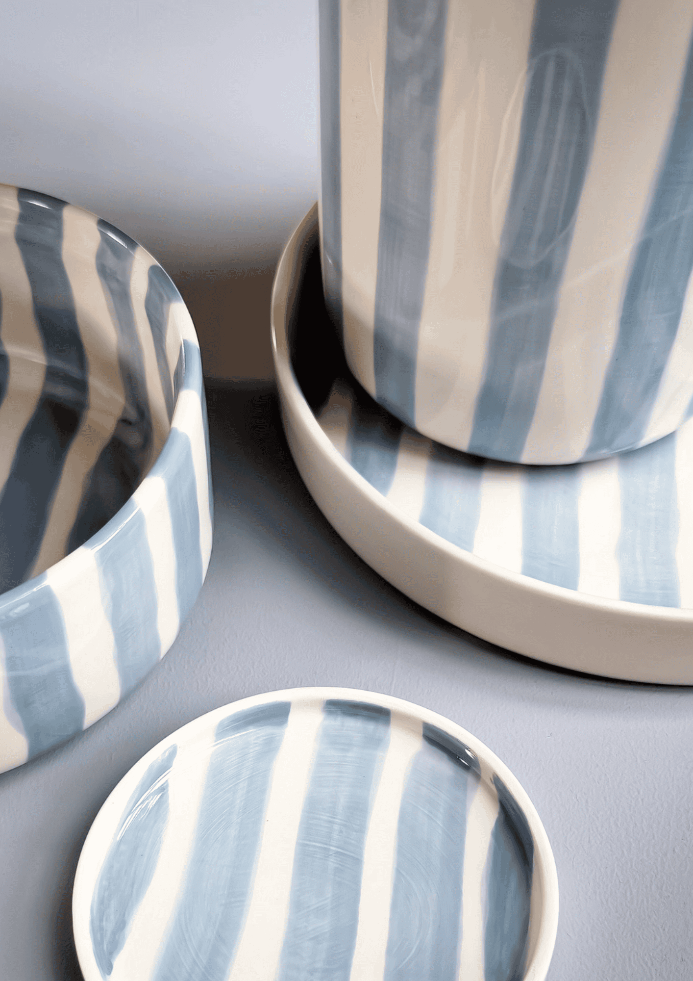 Espresso Tassen ''Stripes'' 2er Set | morning azzurro | MAGAZIN MINORI - Bild 7
