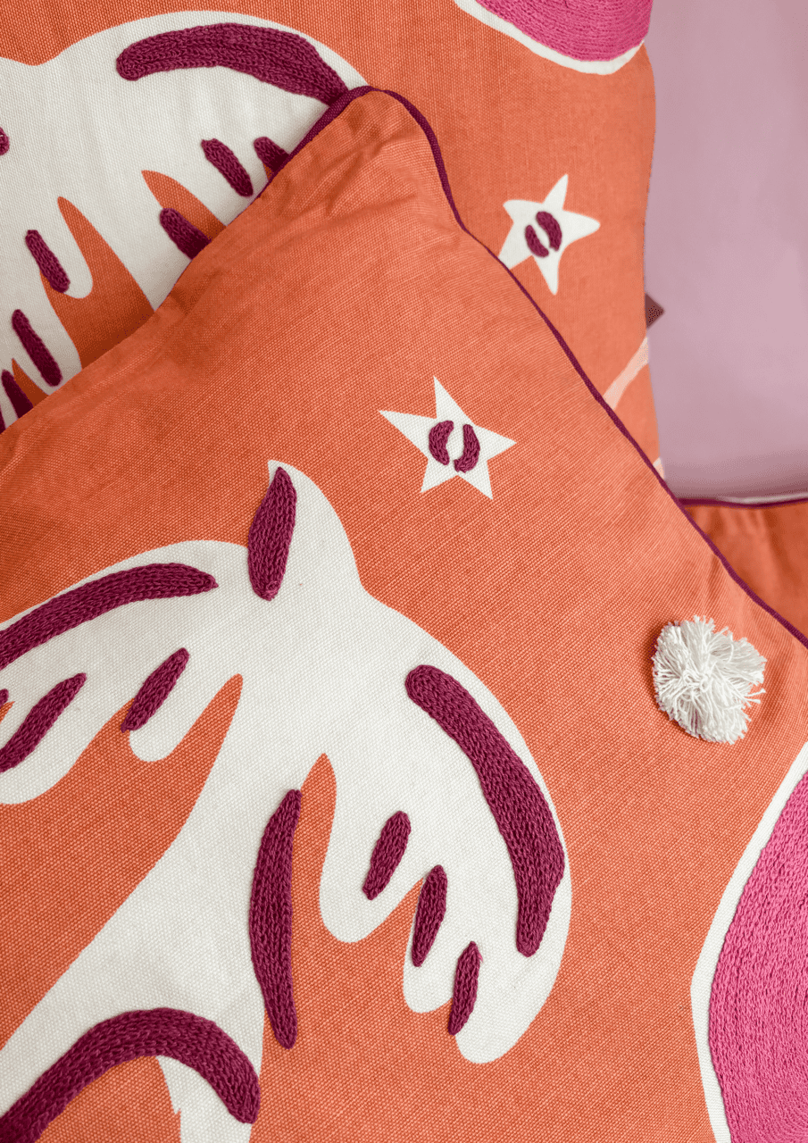 Baumwollkissen "Pink Bird" | orange/pink | MARADJI - Bild 6