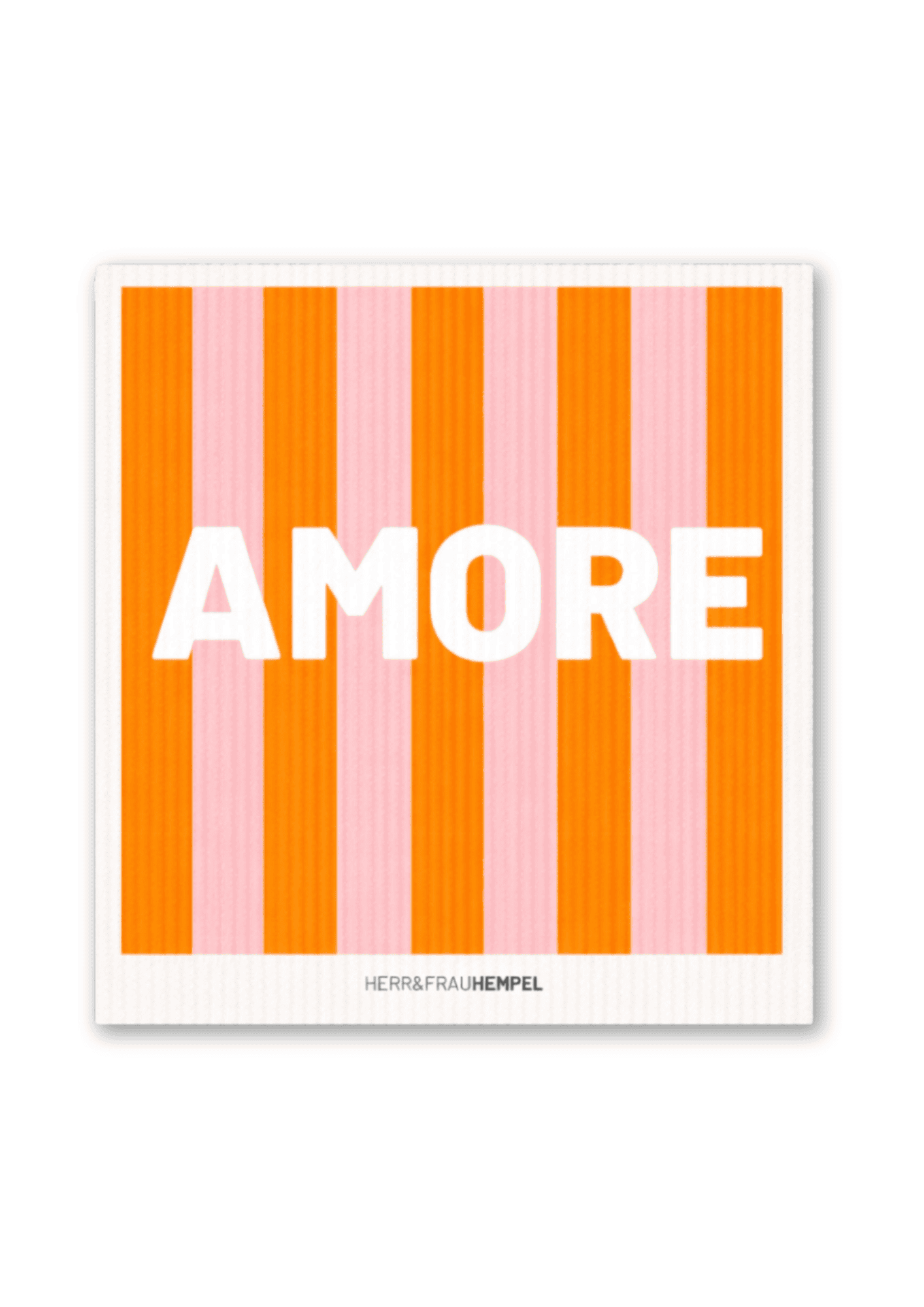 Schwammtuch "Stripes" | orange/rosa | HERR&FRAUHEMPEL