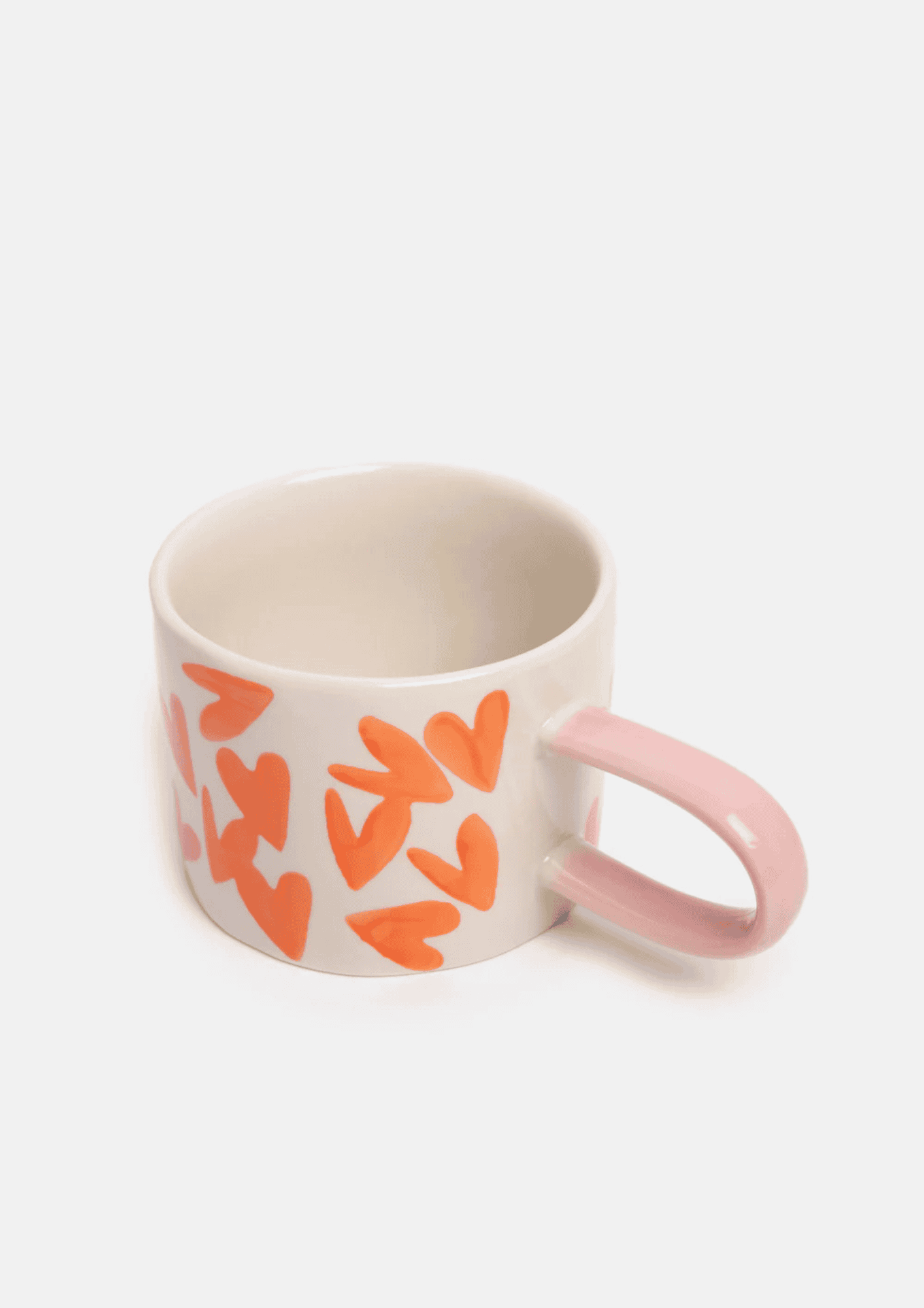 Keramiktasse ''Hearts'' | orange/rosa | CAROLINE GARDNER - Bild 2
