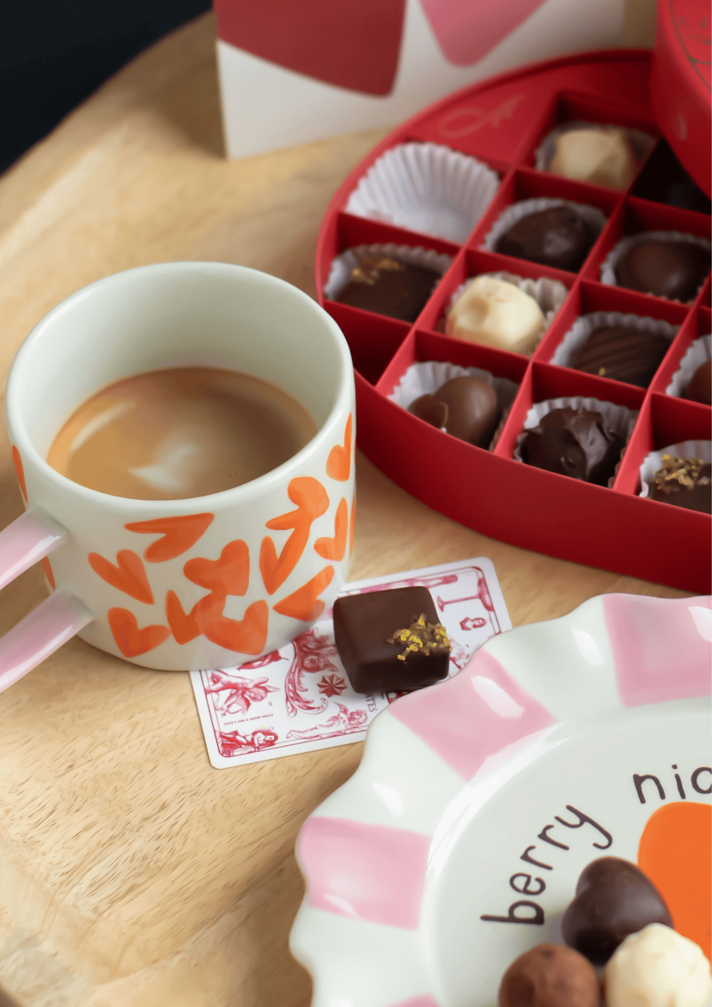 Keramiktasse ''Hearts'' | orange/rosa | CAROLINE GARDNER - Bild 3