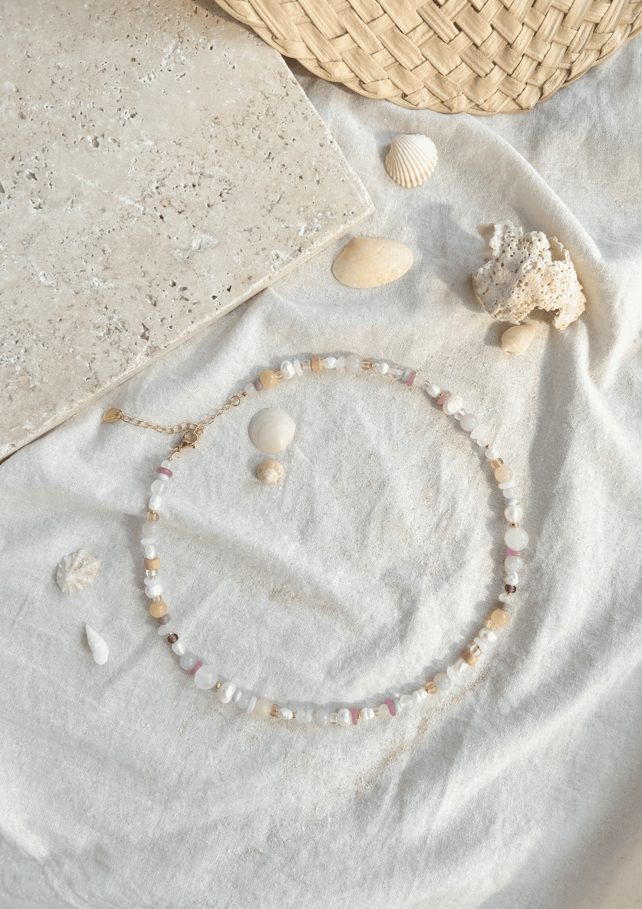 Perlenkette ''Romy'' | peach/lavendel | Allerliebst