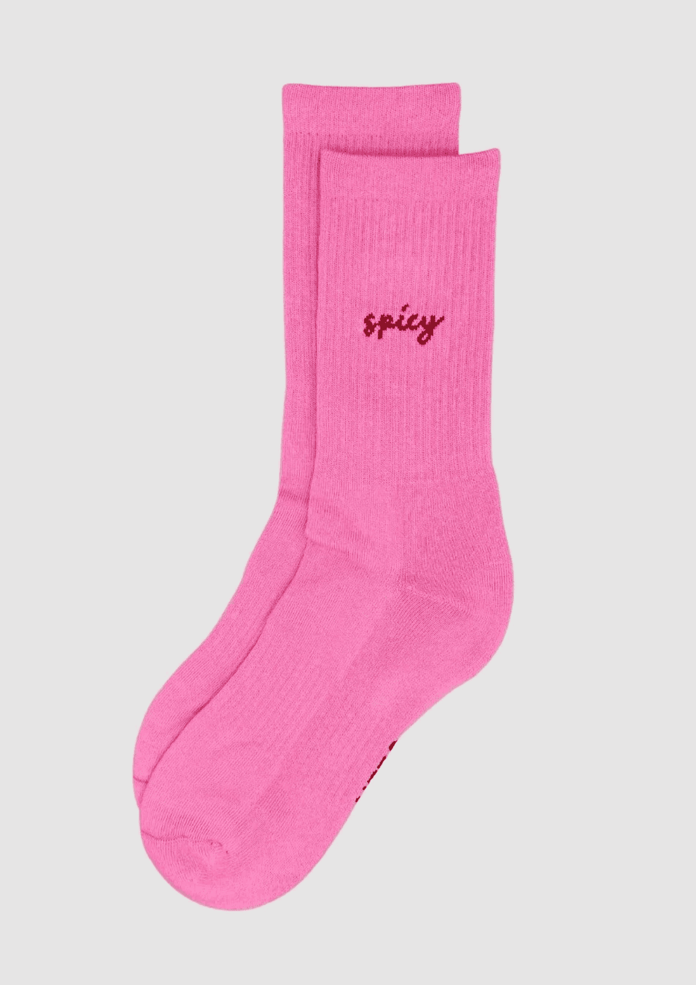 Statement Socken ''Spicy'' | Größe 35-38 | pink/dunkelrot | NO BAD DAYS CLUB