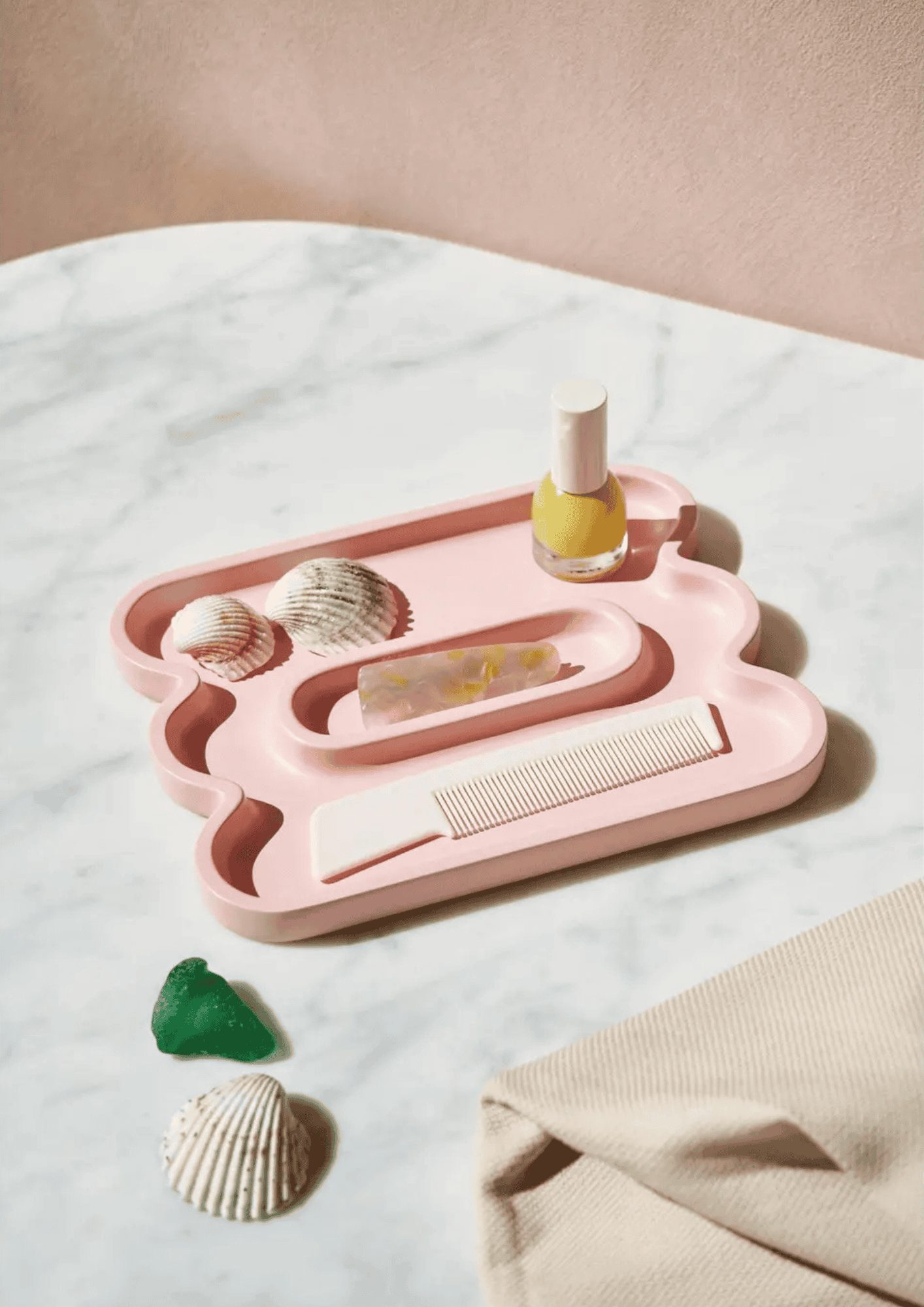 Deko-Tablett "Wave" | rosa | OCTAEVO - Bild 1